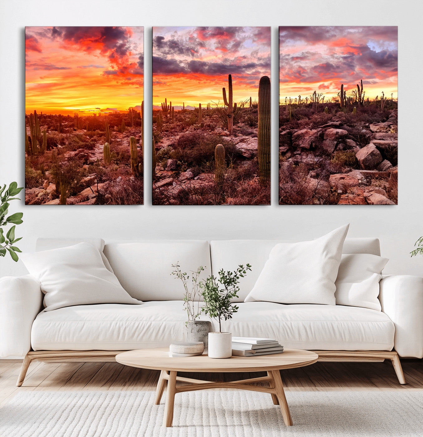 MGV-CV-60X30-3P - Arizona Desert Print, Western Cowboy Wall Art Print