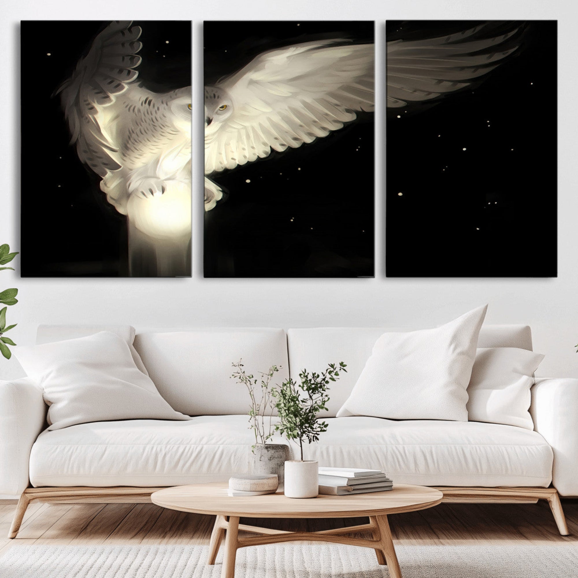 90978-MGV-CV-36X24-Night Owl Art - Illuminating the Darkness – Unique Animal-Inspired Wall Art for Modern Decor |