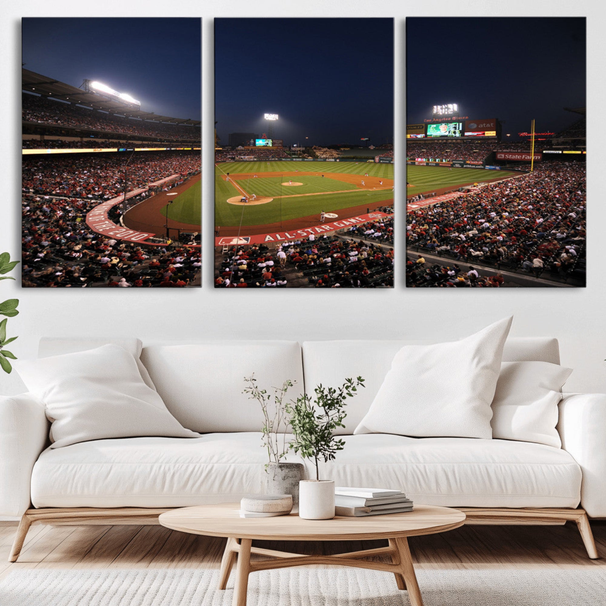 88896-MGV-CV-36X24-Los Angeles Angels Baseball Team Print - Anaheim Angel Stadium Wall Art Canvas Print