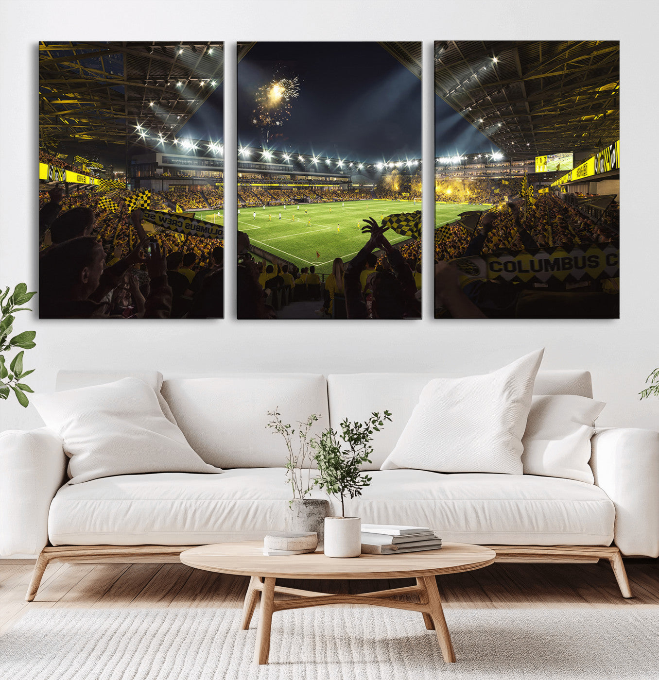MGV-CV-60X30-3P - Columbus Crew Soccer Team Print - Columbus Crew Stadium Wall Art Canvas Print