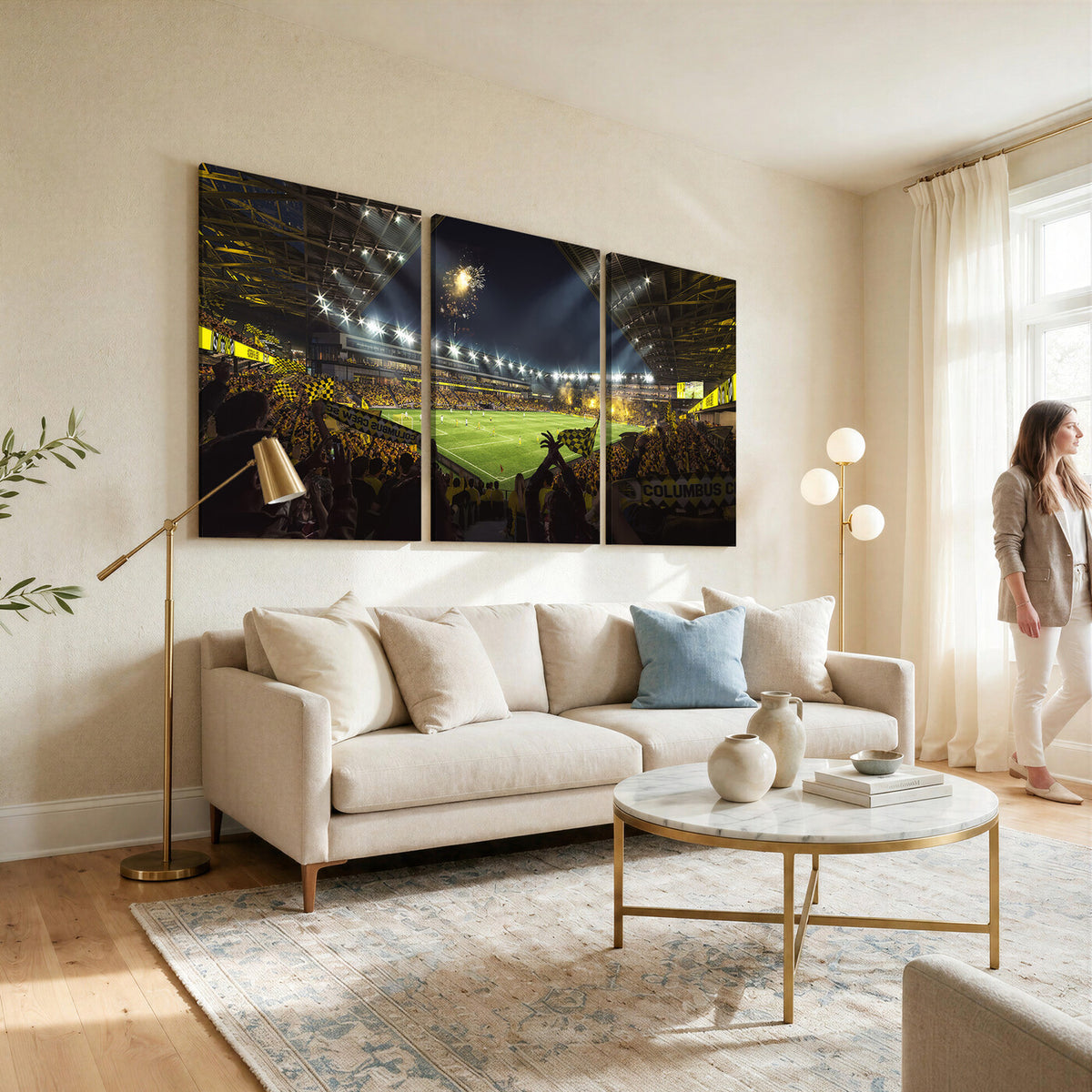 51122-MGV-CV-36X24 - Columbus Crew Soccer Team Print - Columbus Crew Stadium Wall Art Canvas Print
