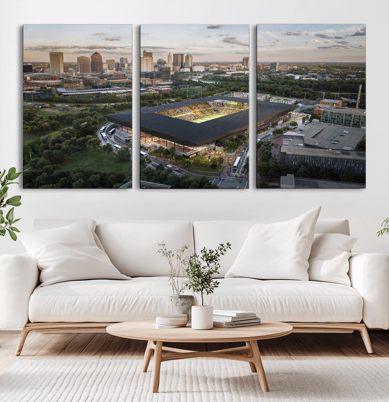 MGV-CV-60X30-3P - Columbus Crew Soccer Team Print - Columbus Crew Stadium Wall Art, Columbus Crew Soccer Wall Art