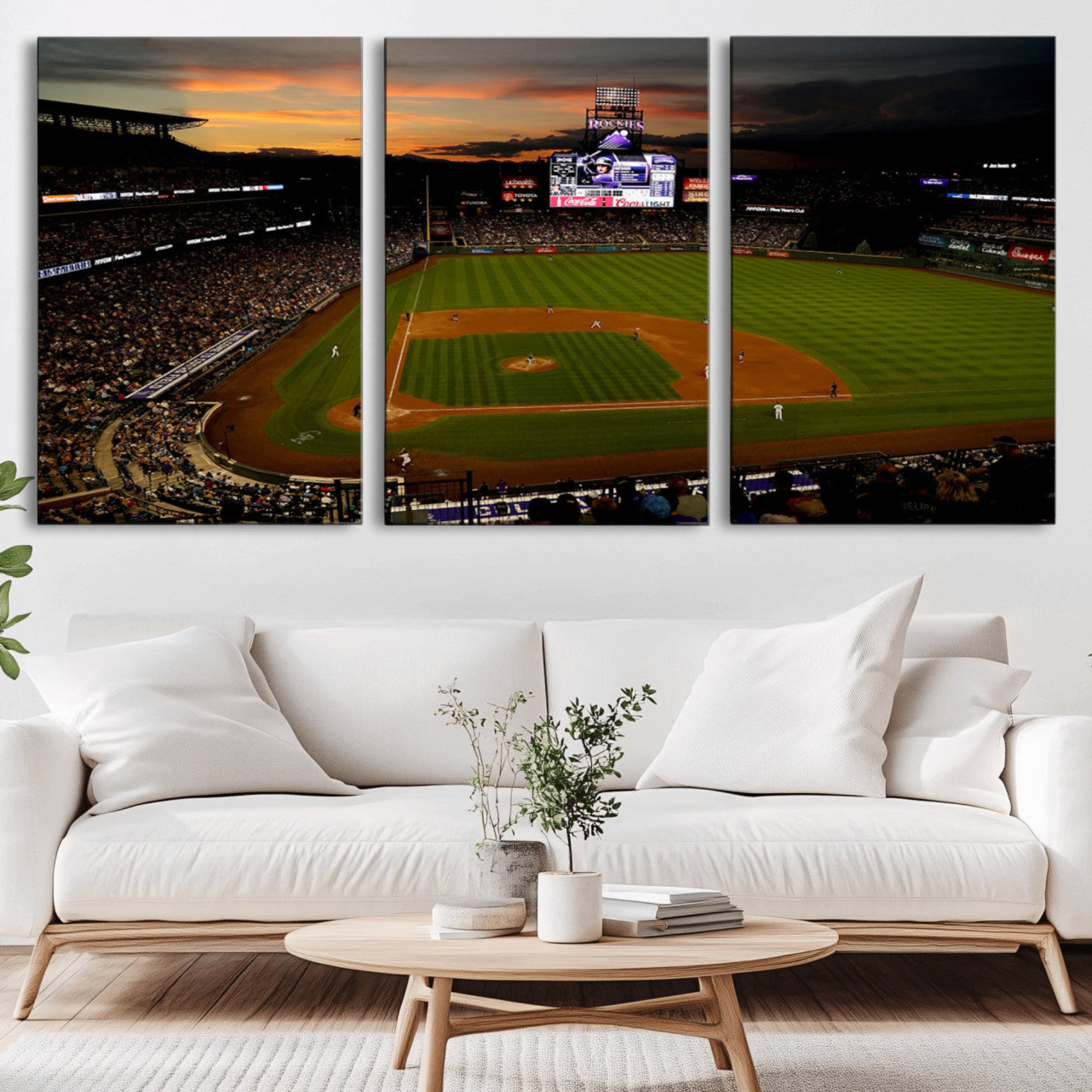 57060-MGV-CV-36X24-Colorado Rockies Coors Field Wall Art Canvas Print - MLB Baseball Stadium
