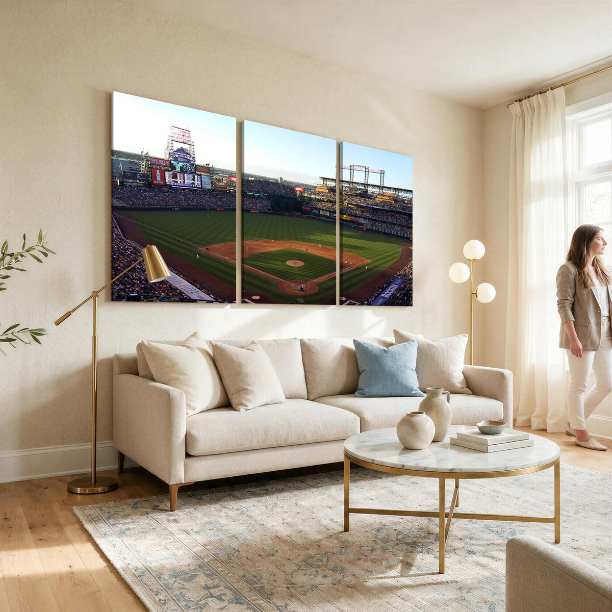 21638-MGV-CV-36X24 - Colorado Rockies Coors Field Wall Art Canvas Print, MLB Baseball Stadium