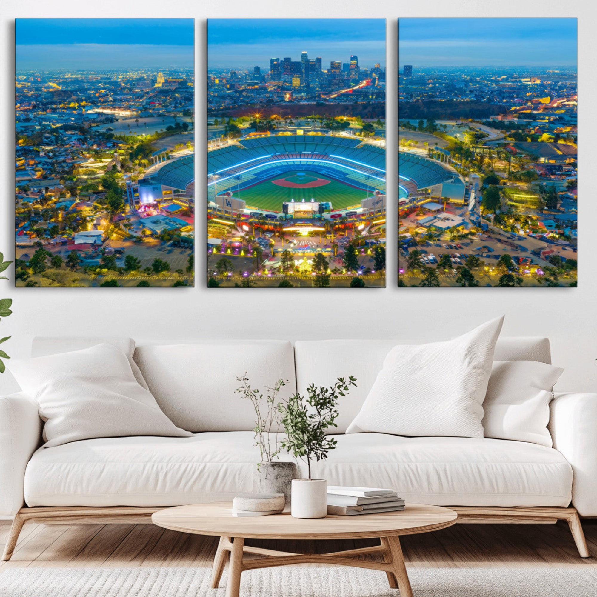 78144-MGV-CV-36X24-Los Angeles Dodgers Wall Art Canvas, Dodger Stadium Wall Art Canvas Print - MLB Baseball Stadium