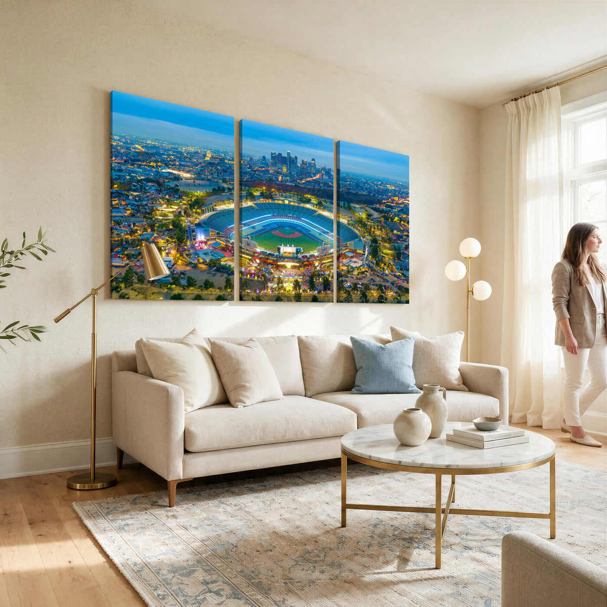 78144-MGV-CV-36X24 - Los Angeles Dodgers Wall Art Canvas, Dodger Stadium Wall Art