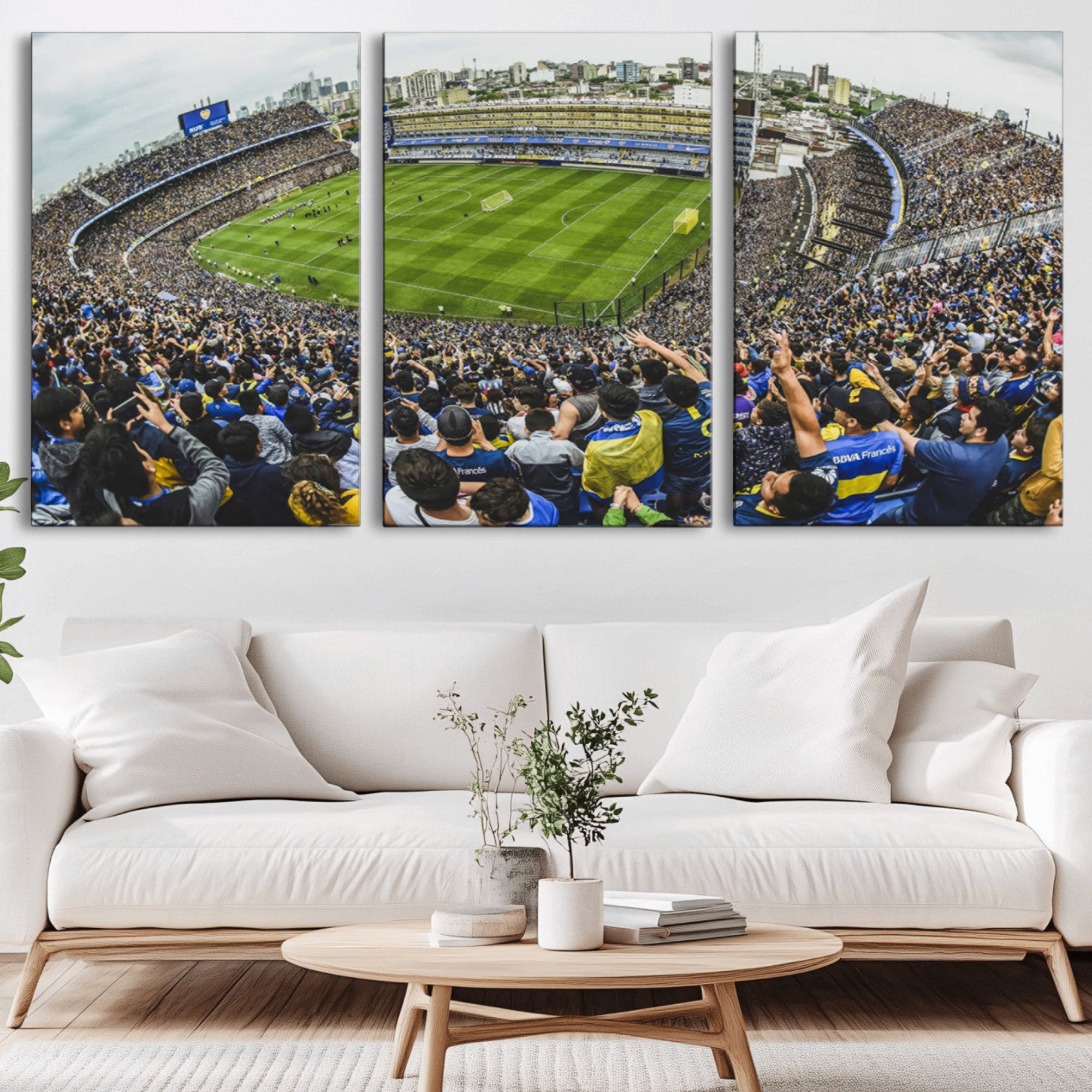 63839-MGV-CV-36X24-Boca Juniors Soccer Team Print Wall Art - Buenos Aires Bombonera Stadium Canvas Print