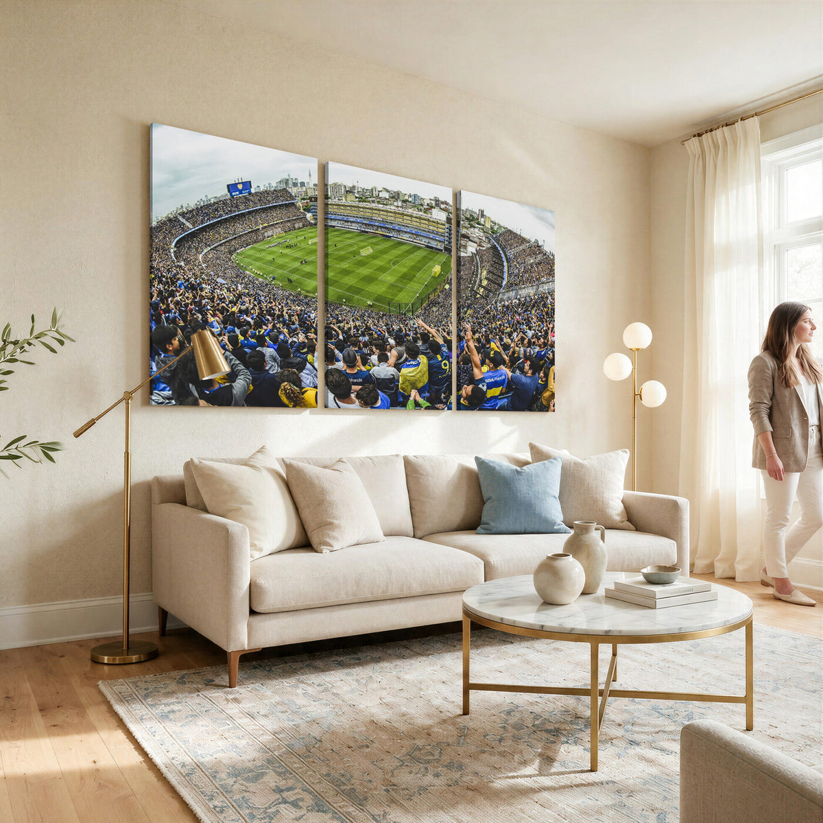 63839-MGV-CV-36X24 - Boca Juniors Soccer Team Print Wall Art, Buenos Aires Bombonera Stadium