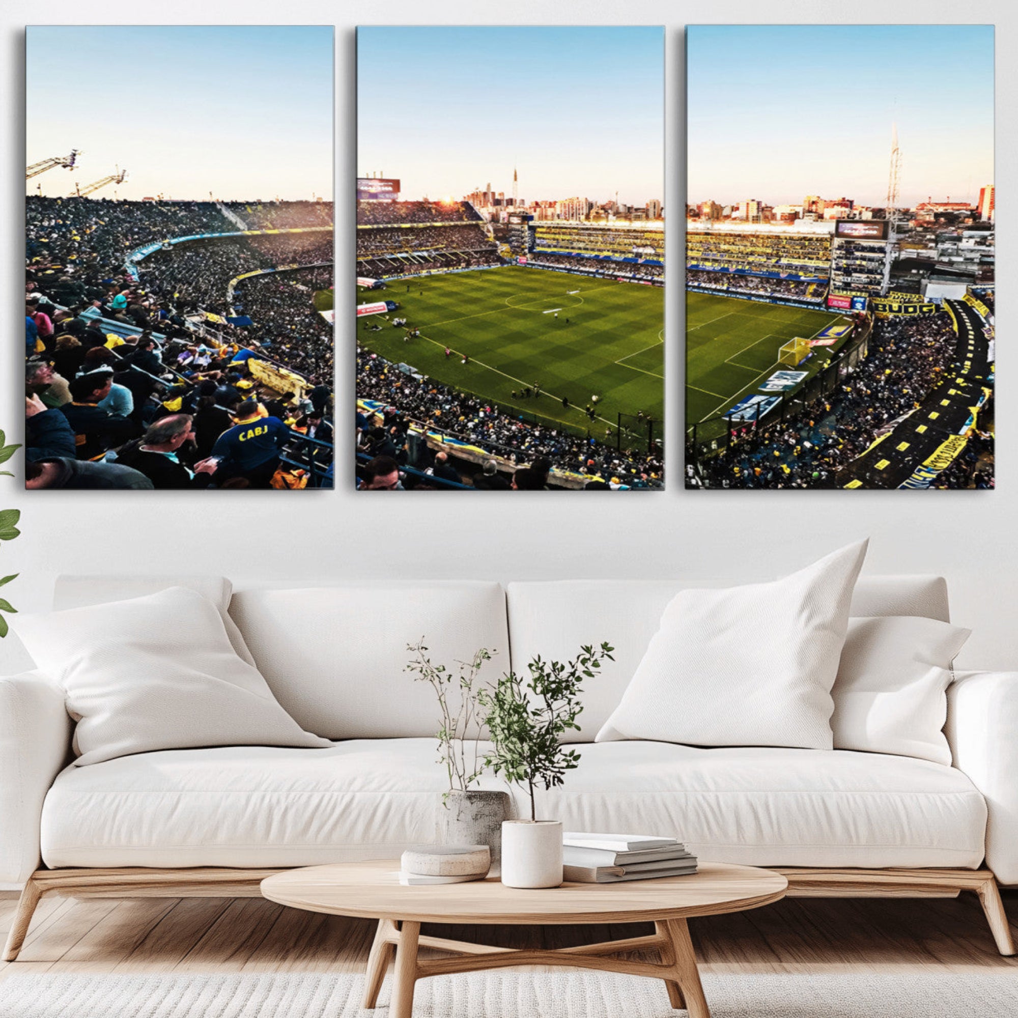 50105-MGV-CV-36X24-Boca Juniors Soccer Team Print - Buenos Aires Bombonera Stadium Wall Art Canvas Print