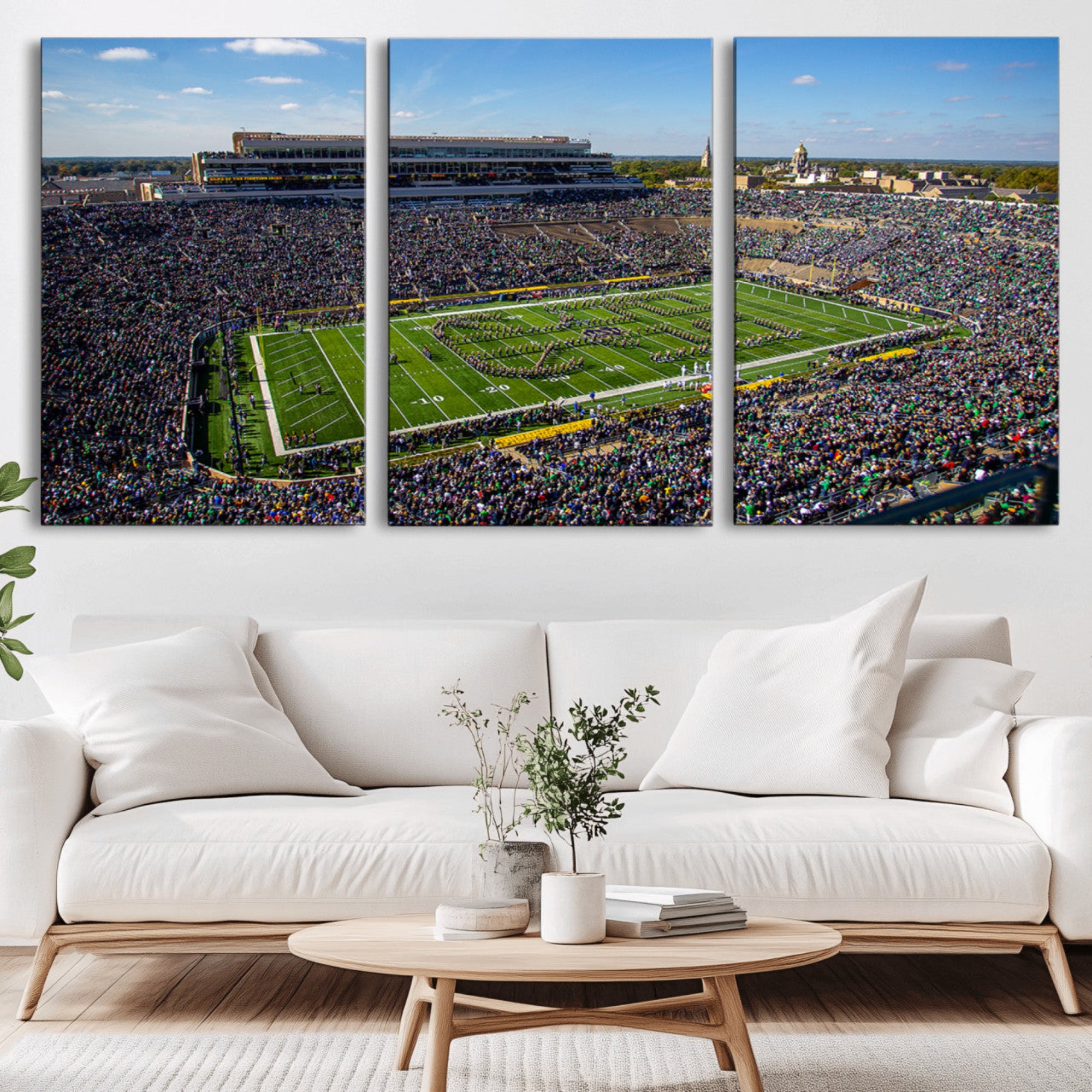 50114-MGV-CV-36X24-Notre Dame Fighting Irish Football Team Print - Notre Dame Stadium Wall Art Canvas Print
