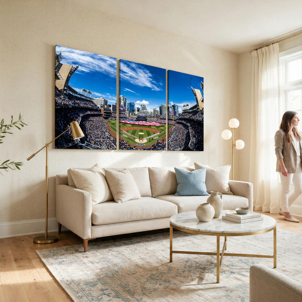 52297-MGV-CV-36X24 - San Diego Padres Baseball Team Print, Petco Park Stadium