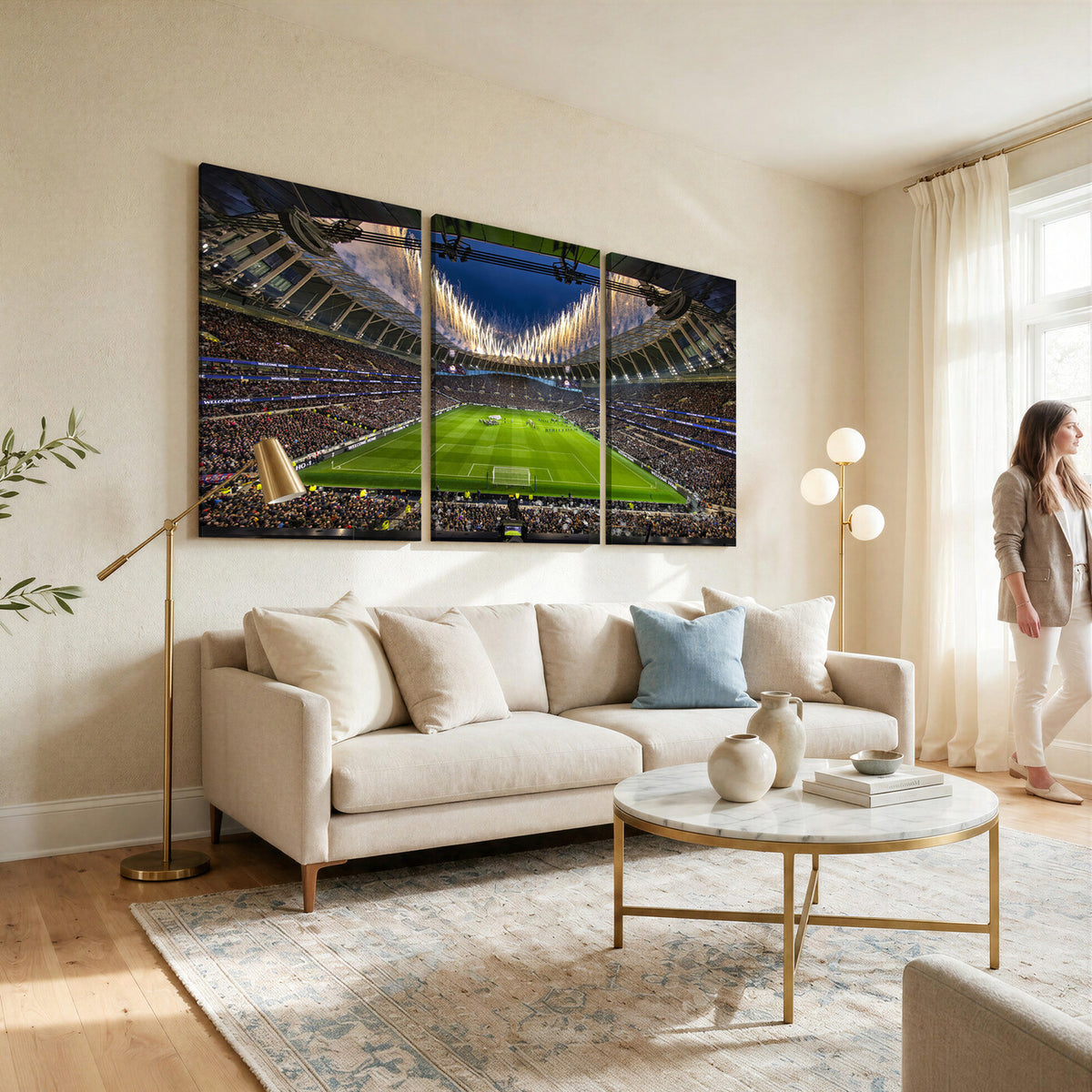 40157-MGV-CV-36X24 - Tottenham Hotspur Football Team Print, London Tottenham Hotspur Stadium Wall Art