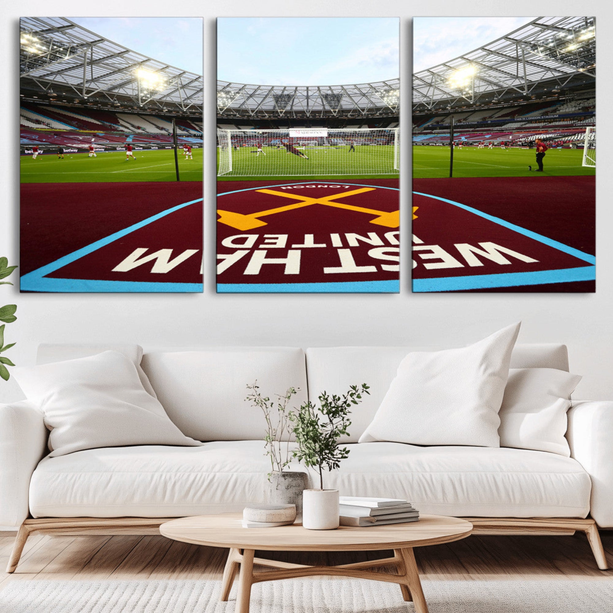 77367-MGV-CV-36X24-West Ham United FC Stadium Canvas Wall Art – London Stadium Football Print – Premier League Team