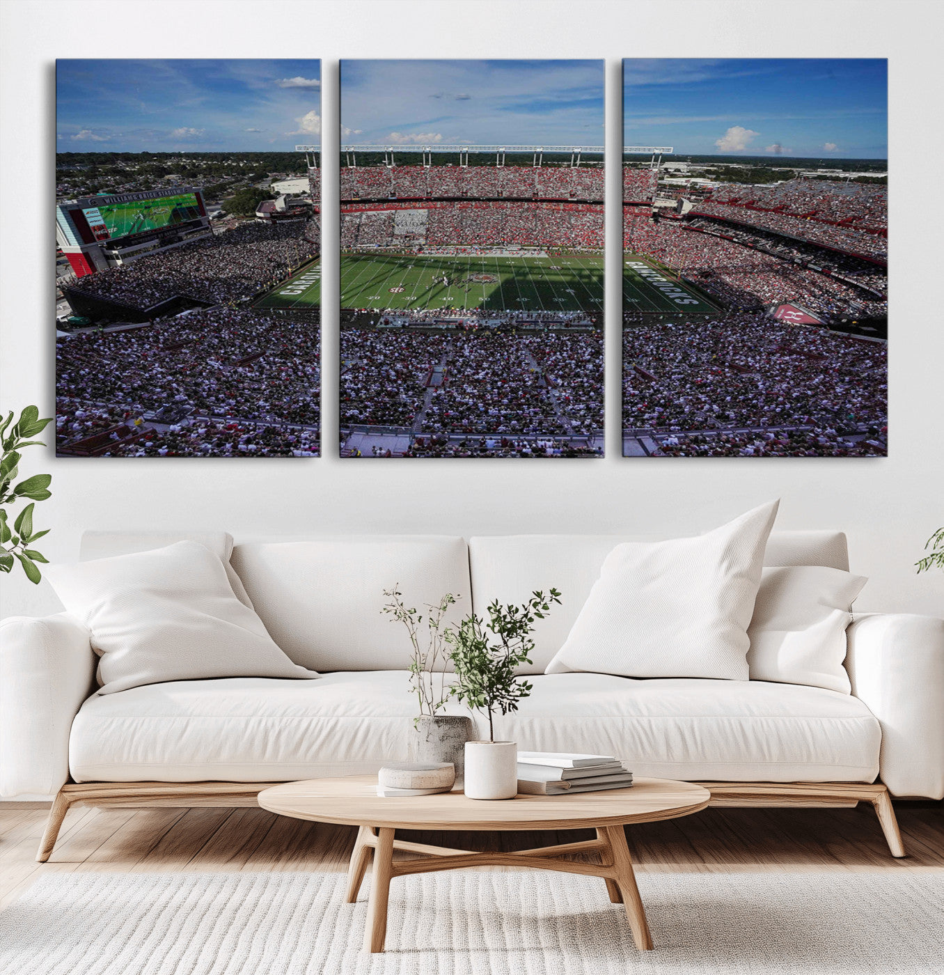 -South Carolina Gamecocks Football Team Print - Columbia Williams-Brice Stadium Wall Art Canvas Print