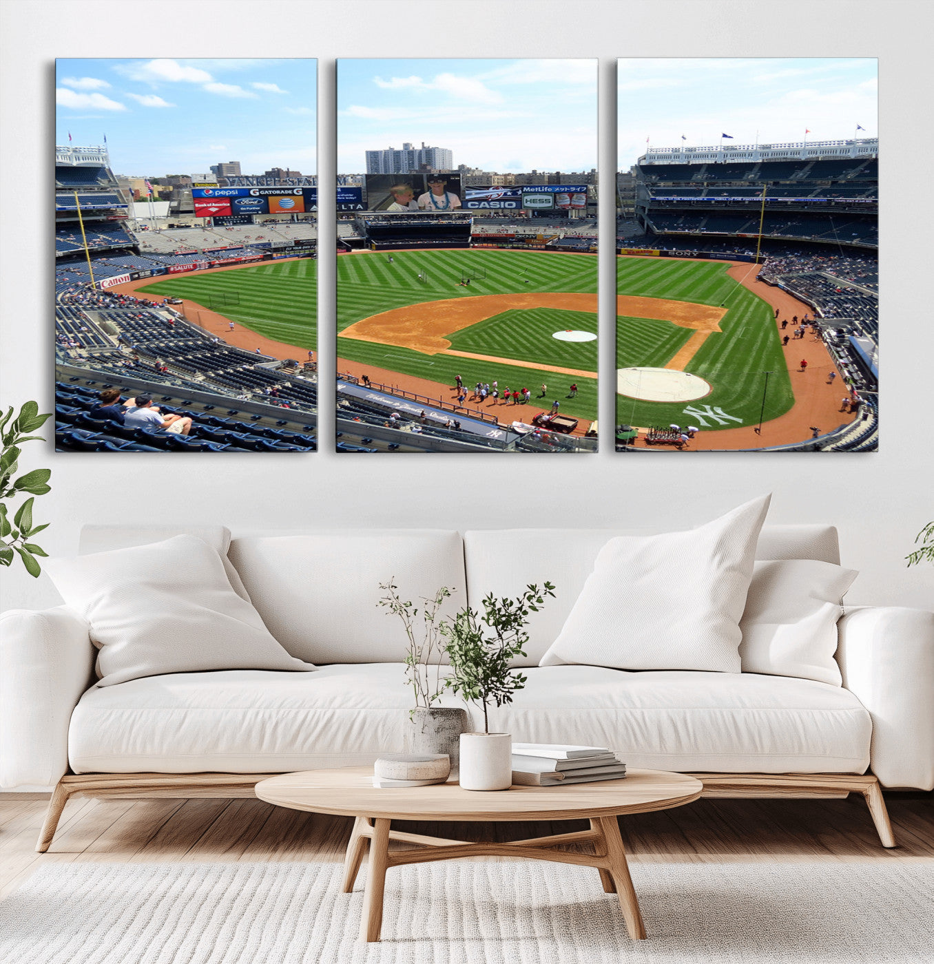 MGV-CV-60X30-3P - Buffalo Bills Stadium Wall Art - Buffalo Bills Decor- NFL Fans Gift, Perfect Sports Decor for Living