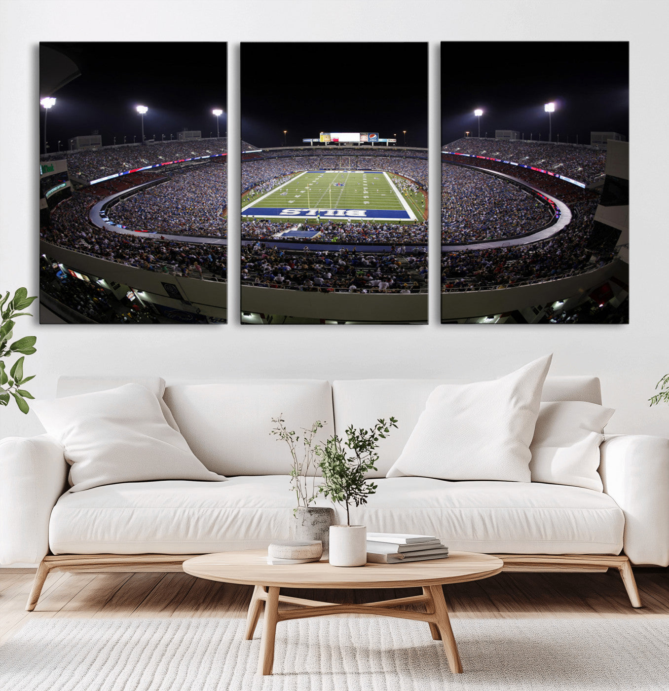 MGV-CV-60X30-3P - Buffalo Bills NFL Football Team Print - Buffalo Highmark Stadium Wall Art Canvas Print