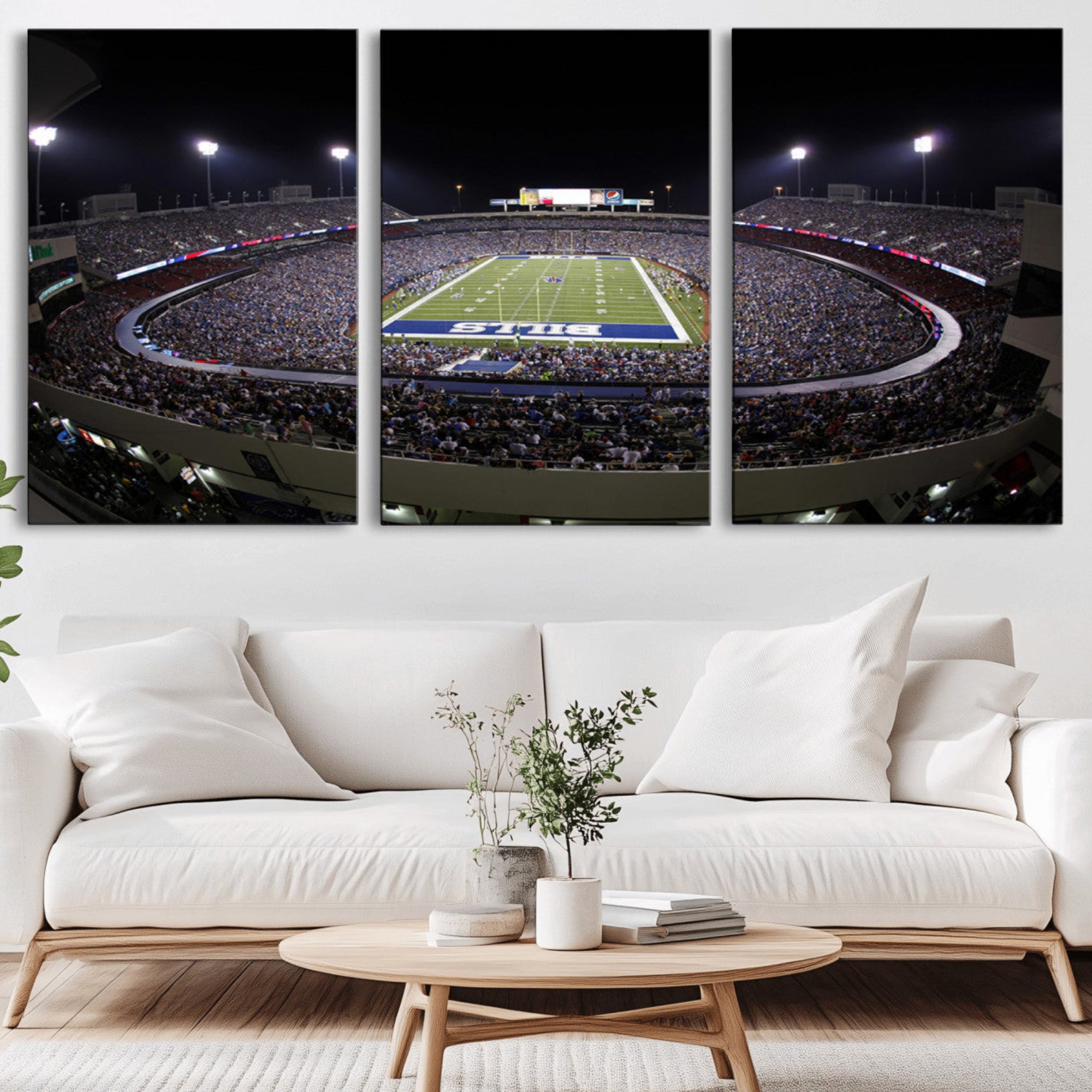 98546-MGV-CV-36X24-Buffalo Bills NFL Football Team Print - Buffalo Highmark Stadium Wall Art Canvas Print