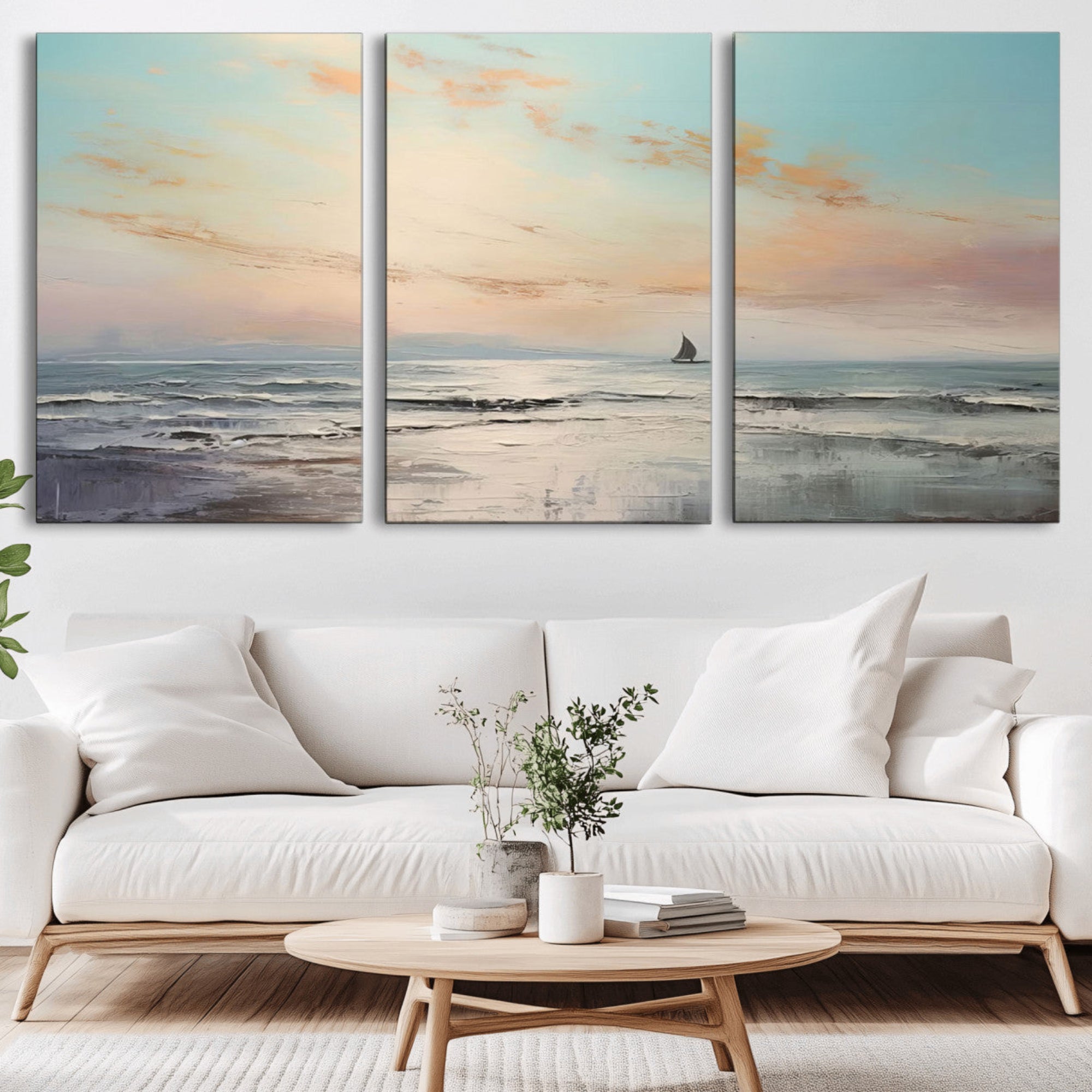 97630-MGV-CV-36X24-Abstract Ocean Wall Art - Boat Wall Art Canvas Print