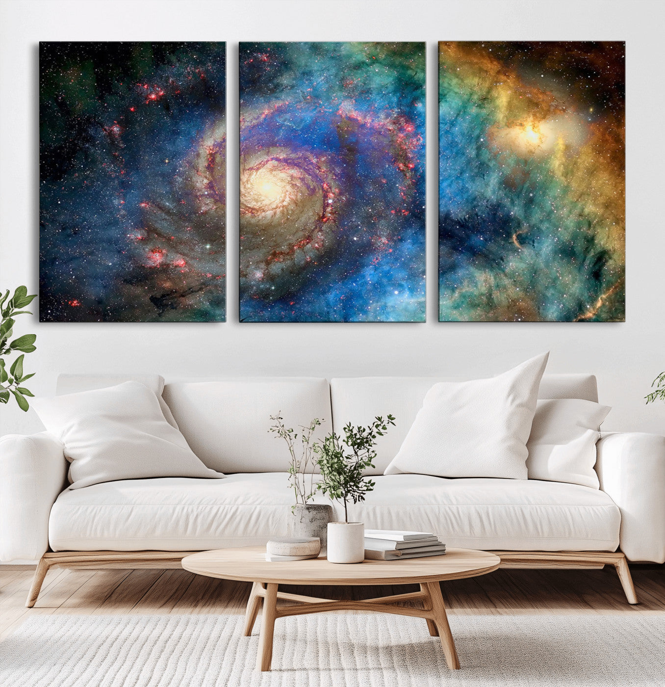 MGV-CV-60X30-3P - Spiral Galaxy Wall Art Canvas Print