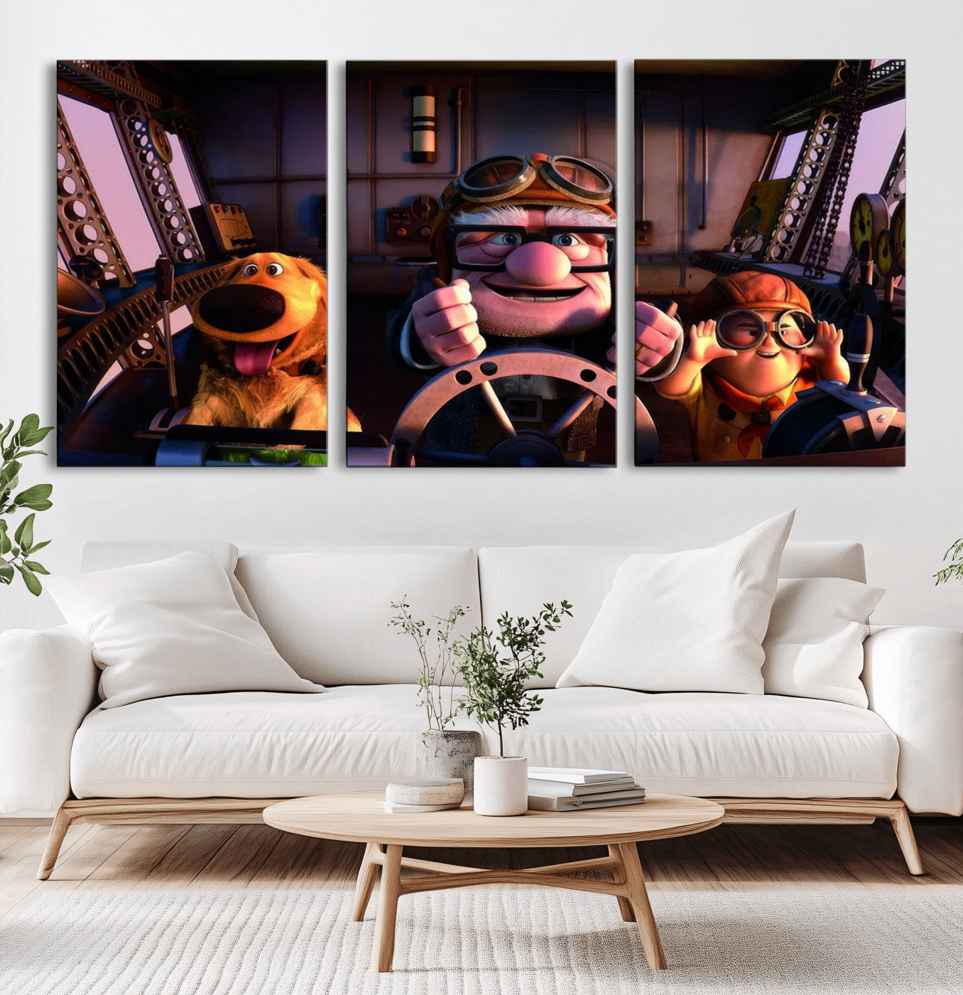 MGV-CV-60X30-3P - Carl Russel And Dog, Movie Up Poster, Movie Up Wall Art, Movie Up Poster Print, Carl