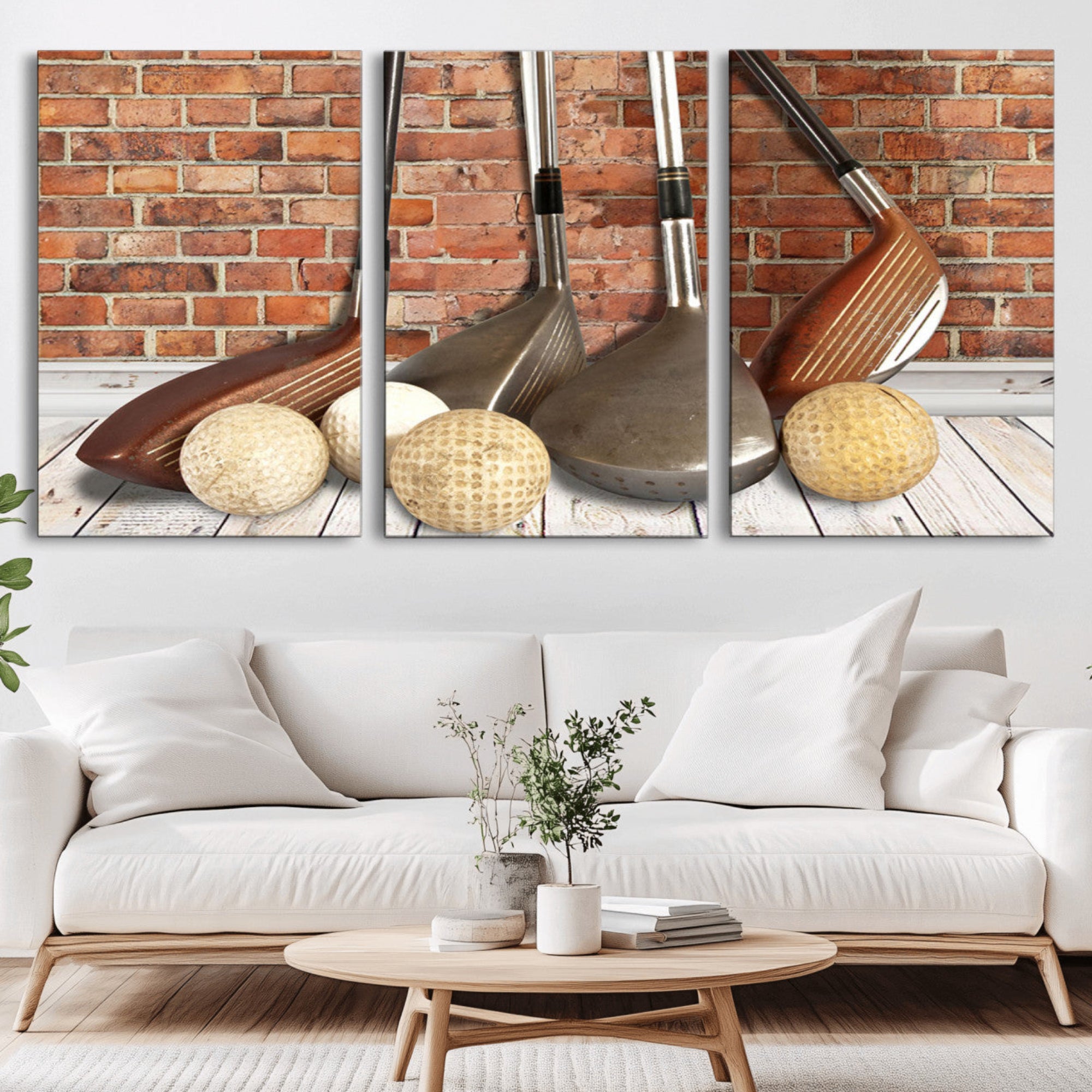 71818-MGV-CV-36X24-Vintage Golf Ball Wall Art Canvas Print | Golf Decor for Man Cave or Office | Ready to Hang and