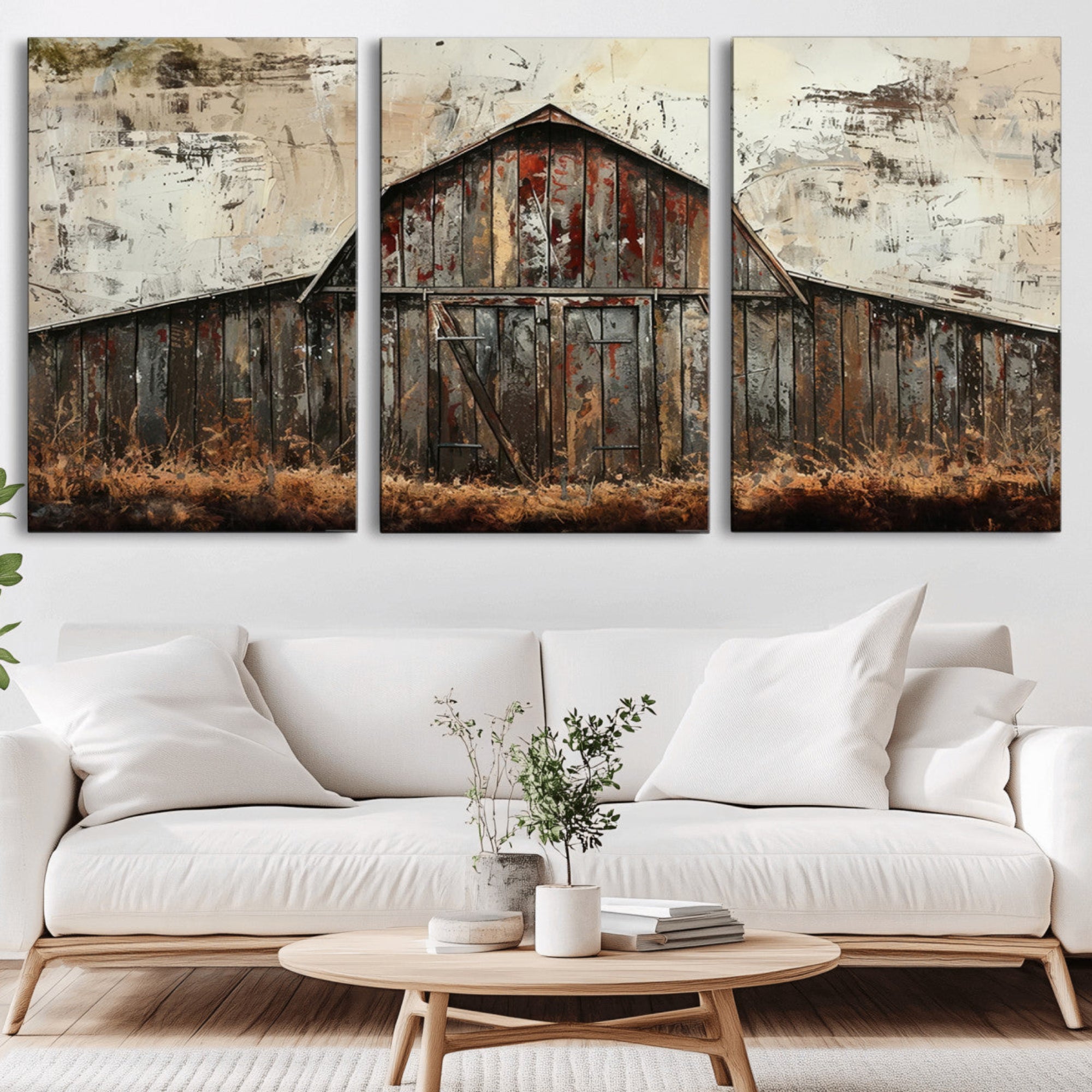 94486-MGV-CV-36X24-Rustic Barn Wall Art | Farmhouse Wall Decor Canvas Print | Ready to Hang Barn Decor for Cabin or