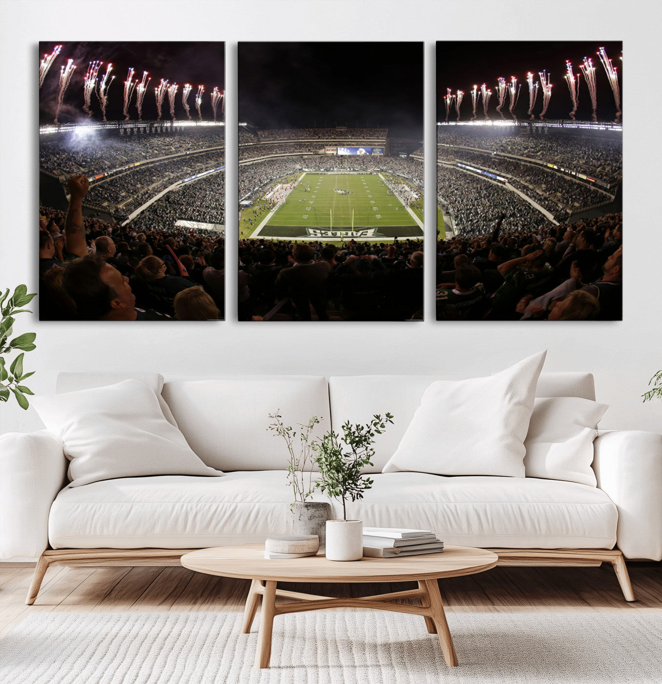 MGV-CV-60X30-3P - Eagles Field Stadium Wall Art - Philadelphia Eagles Football Team Print - Philadelphia Lincoln