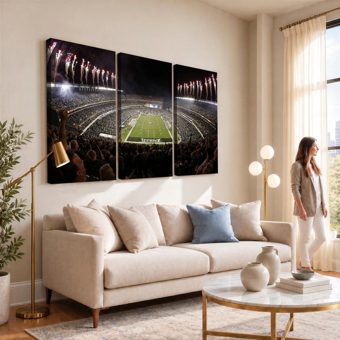 Eagles Field Stadium Wall Art, Philadelphia Eagles Football