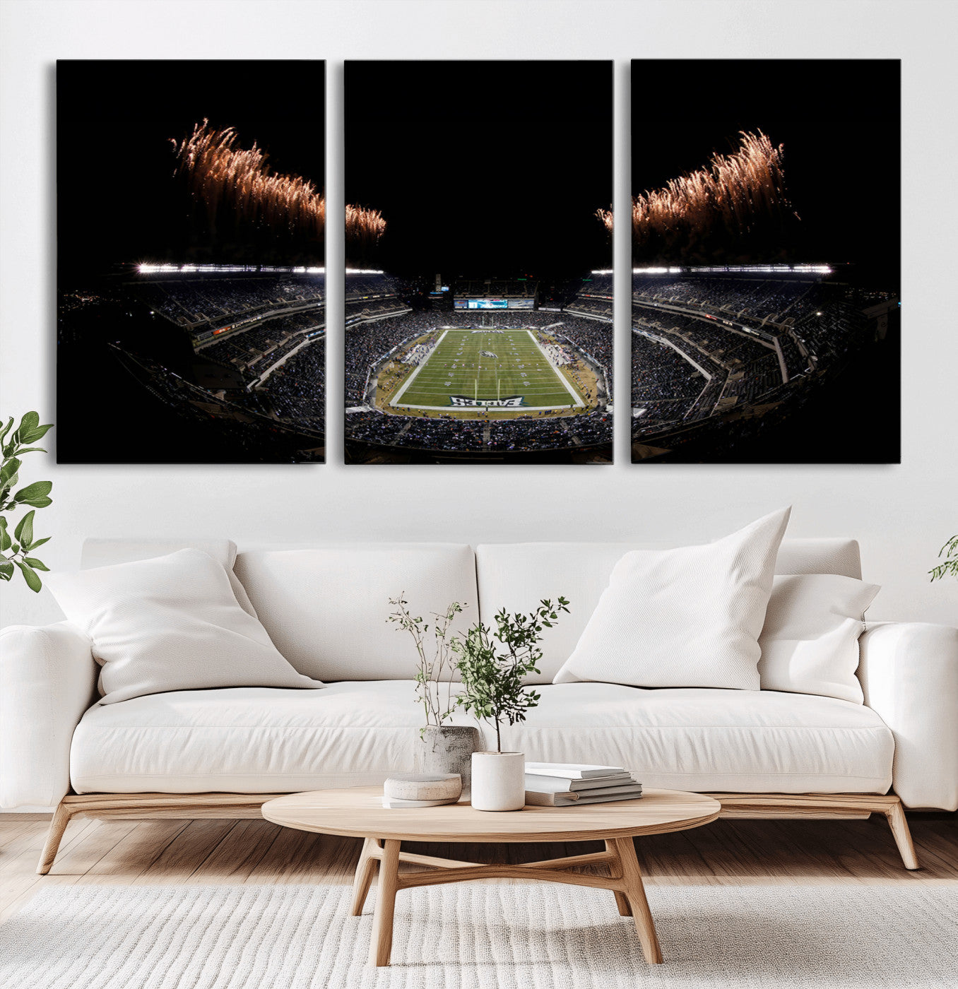 MGV-CV-60X30-3P - Eagles Field Stadium Wall Art | Philadelphia Eagles Football Team Print - Philadelphia Lincoln