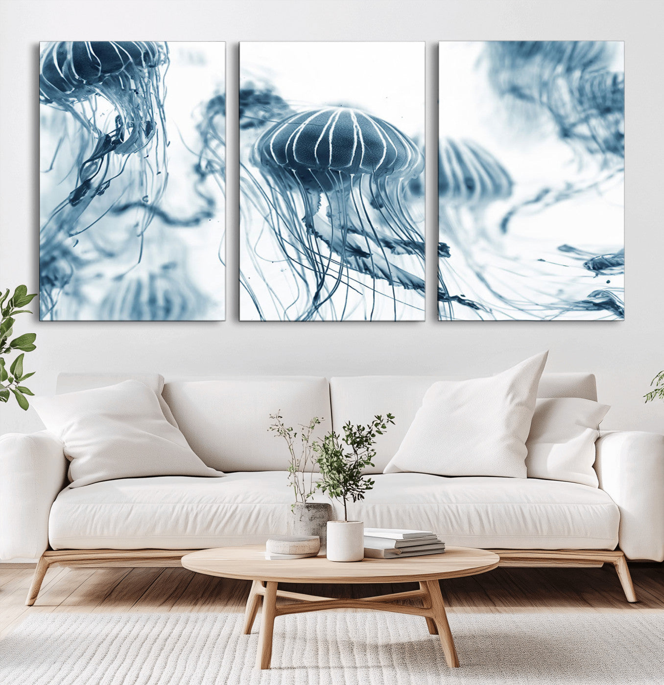 MGV-CV-60X30-3P - Abstract Jellyfish Canvas Print Wall Art