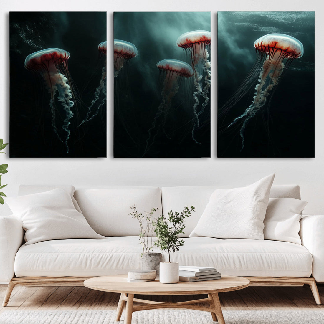Abstract Jellyfish Wall Art Canvas Print