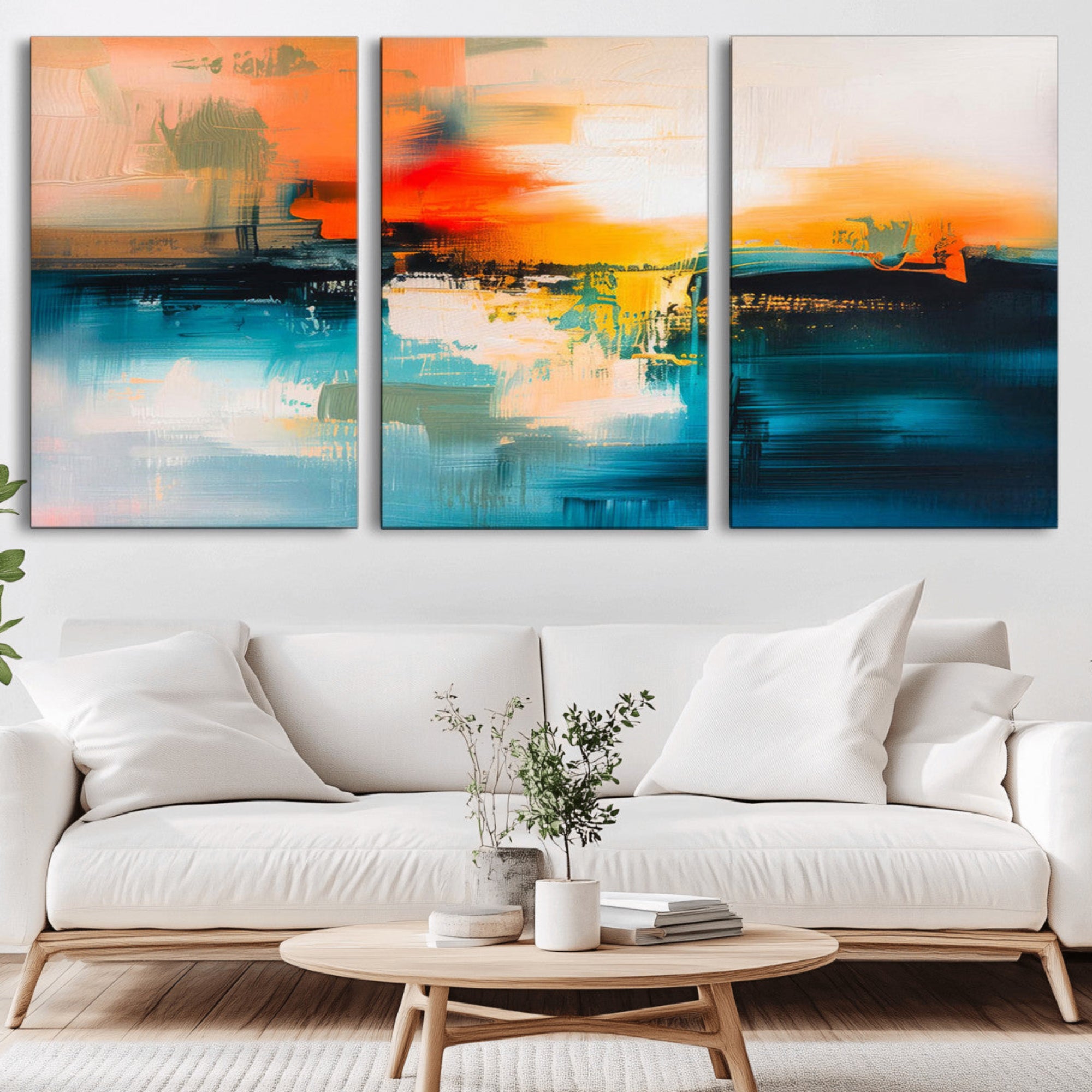 37083-MGV-CV-36X24-Colorful Abstract Wall Art | Bold Modern Canvas Print | Ready to Hang and Framed for Living Room or