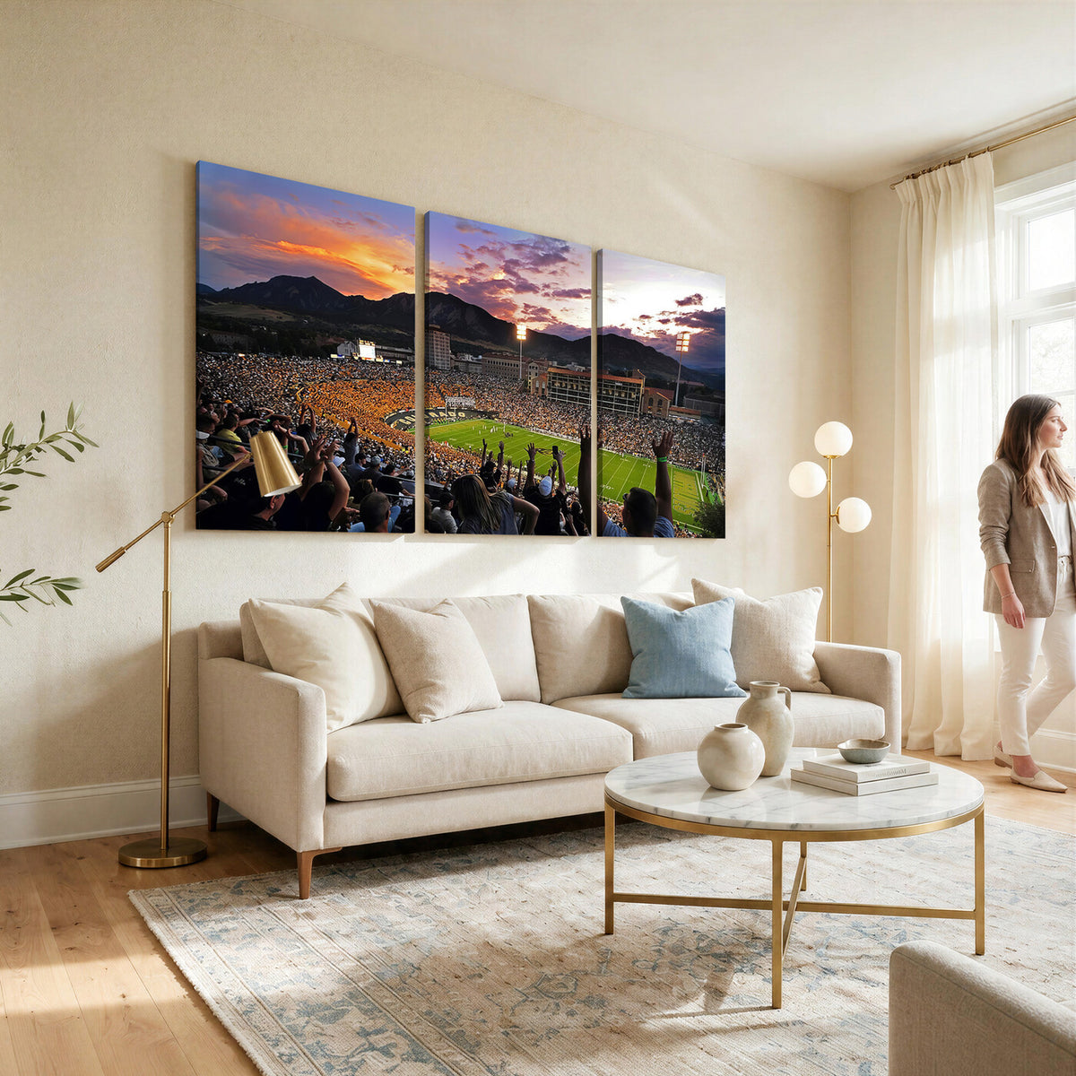 52579-MGV-CV-36X24 - Folsom Field, University of Colorado Buffaloes Football, Framed and Ready to Hang