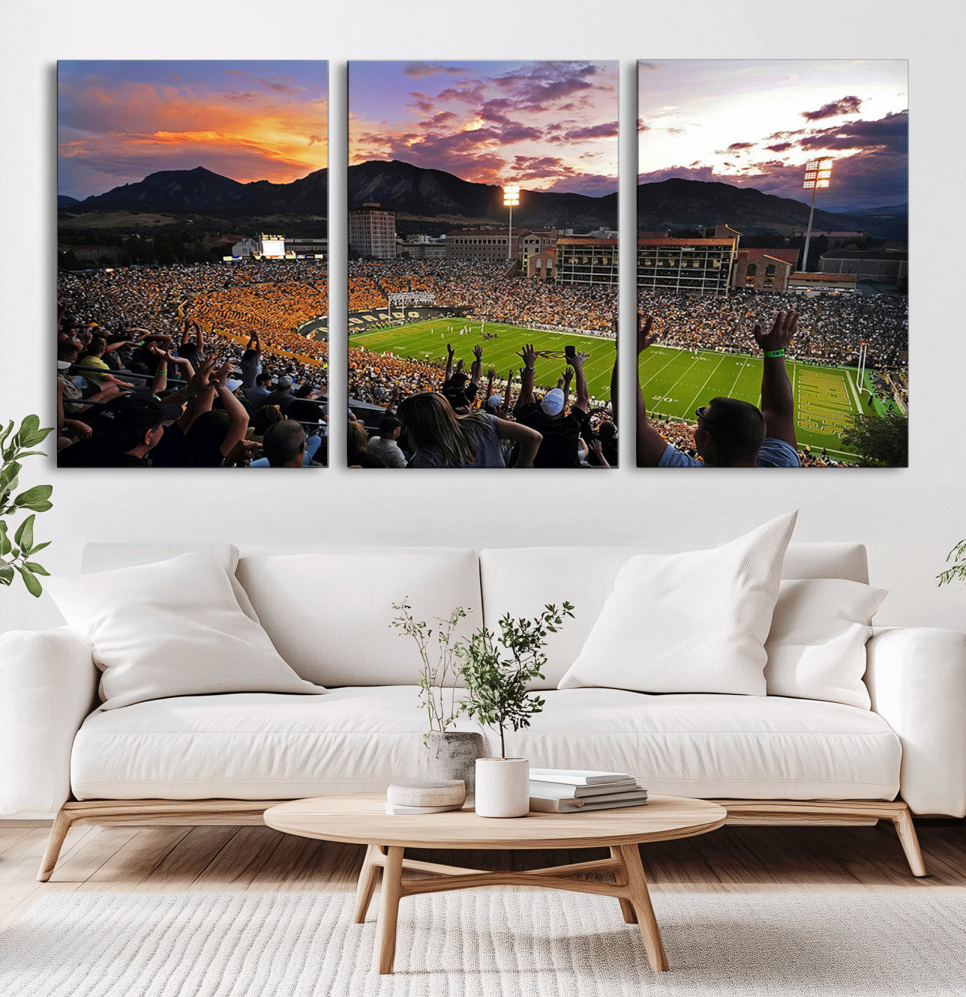 MGV-CV-60X30-3P - Folsom Field - University of Colorado Buffaloes Football Stadium Wall Art, Colorado Buffaloes Wall