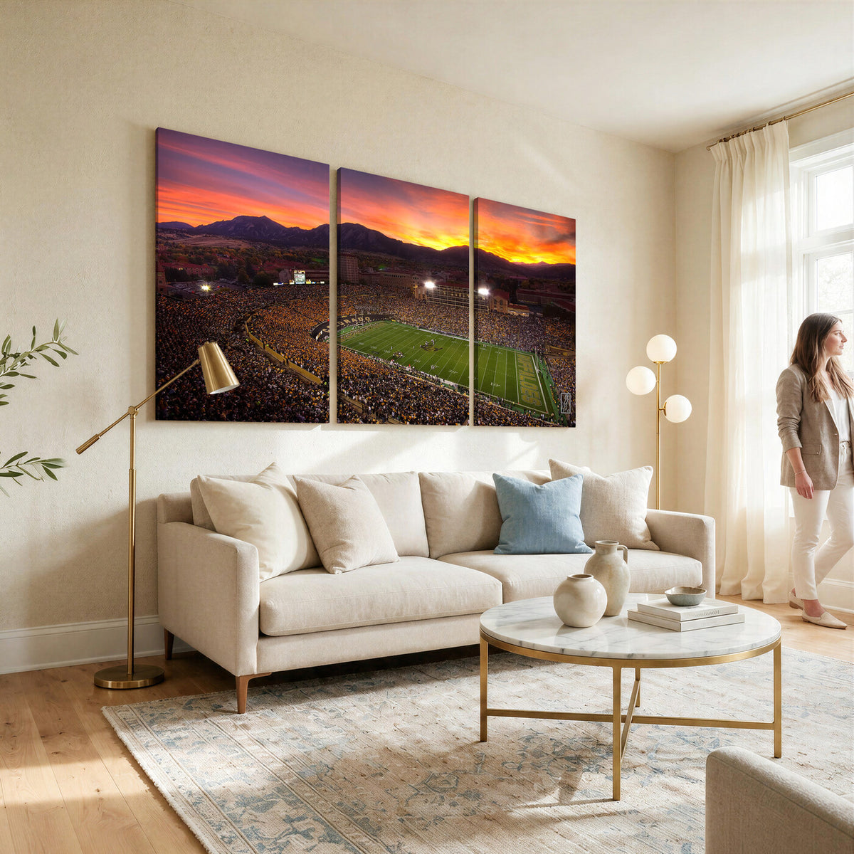 84649-MGV-CV-36X24 - Folsom Field, University of Colorado Buffaloes Football, Extra Large Game Room Wall Decor