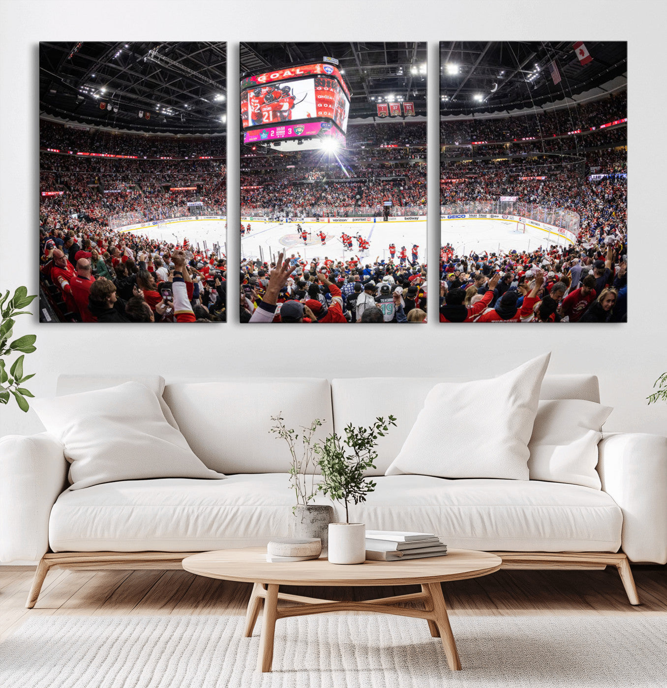 MGV-CV-60X30-3P - Amerant Bank Arena Wall Art Canvas Print - Basketball Arena Stadium Print