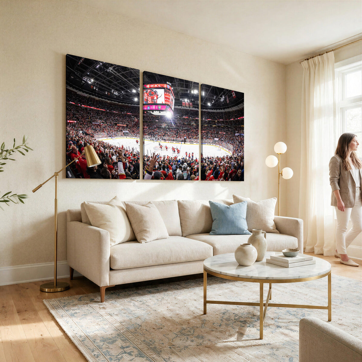 15750-MGV-CV-36X24 - Amerant Bank Arena Wall Art Canvas Print, Hockey Arena