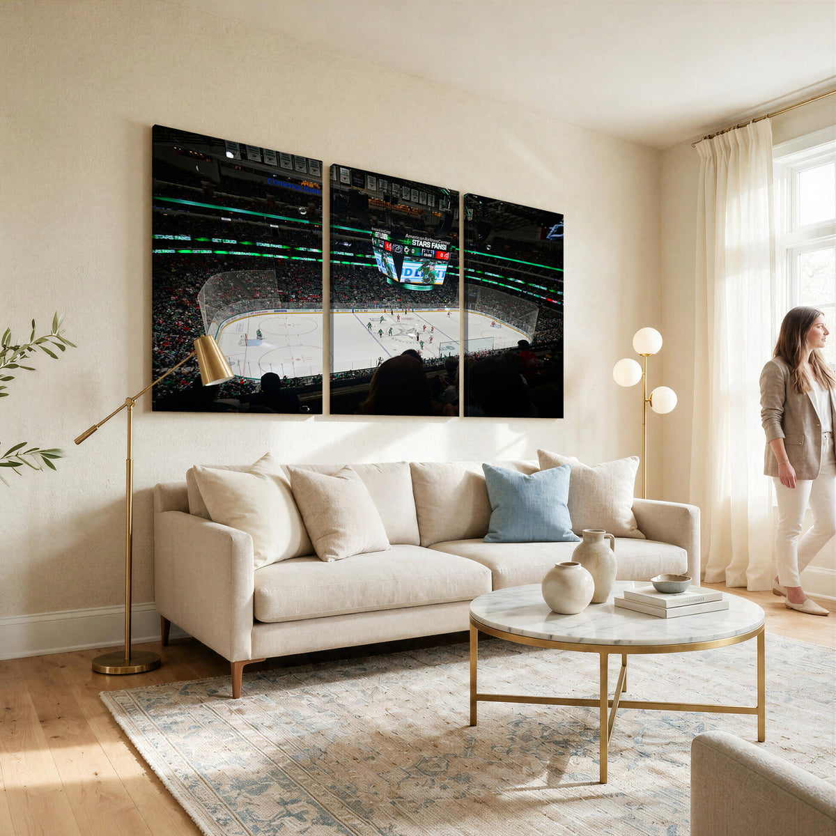 13876-MGV-CV-36X24 - American Airlines Center Dallas Stars Wall Art Canvas Print