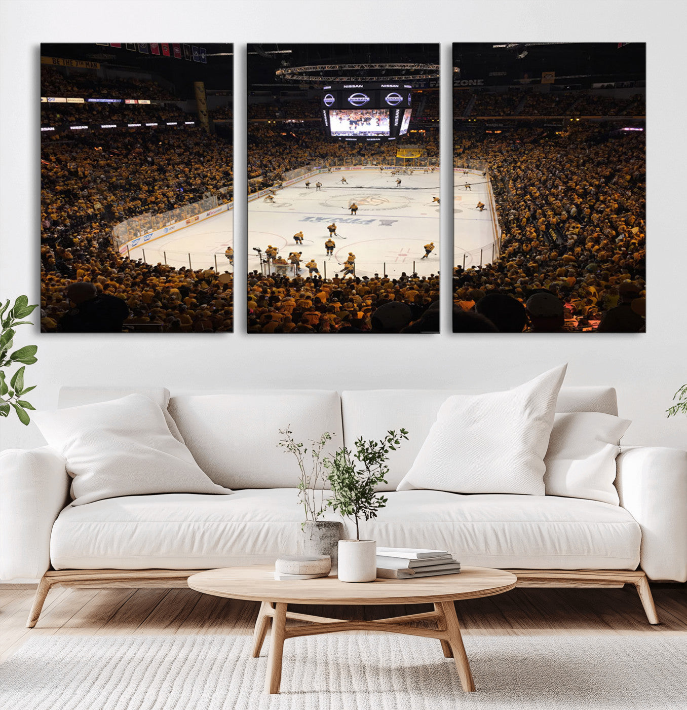 MGV-CV-60X30-3P - Bridgestone Arena - Nashville Predators Hockey Team Print - Nashville Wall Art Canvas Print