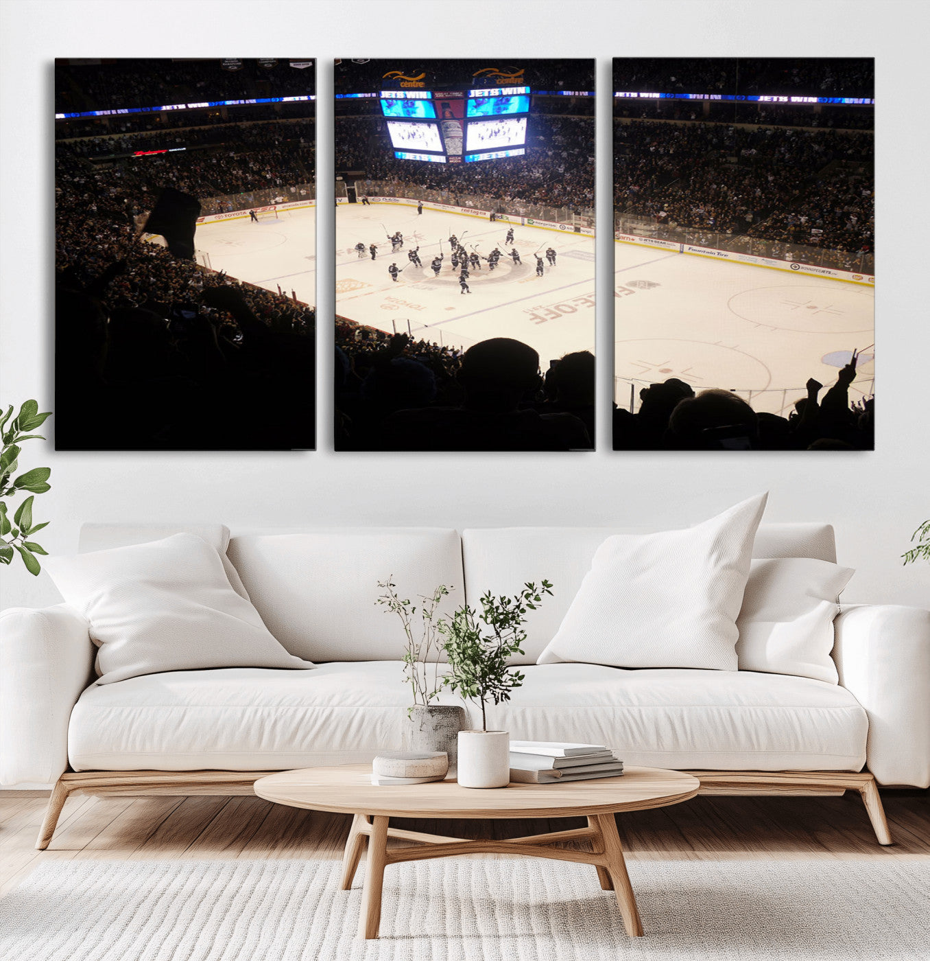 MGV-CV-60X30-3P - Canada Life Centre Wall Art | Winnipeg Jets Hockey Team Print Canvas | Ready to Hang | Winnipeg Wall