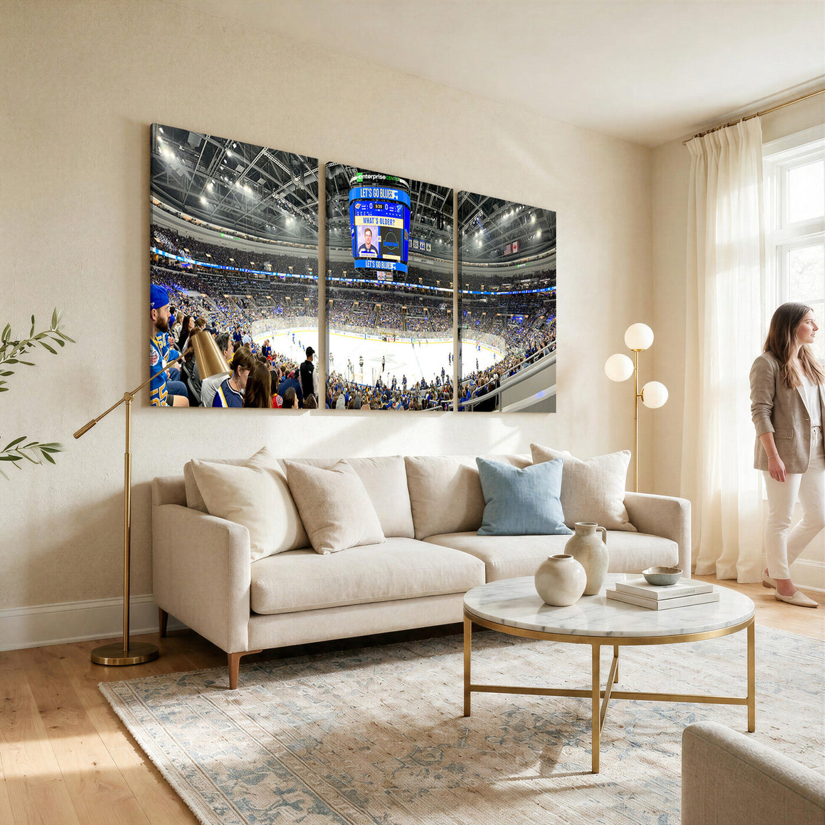 55708-MGV-CV-36X24 - Enterprise Center, Missouri St. Louis Blues Ice Hockey