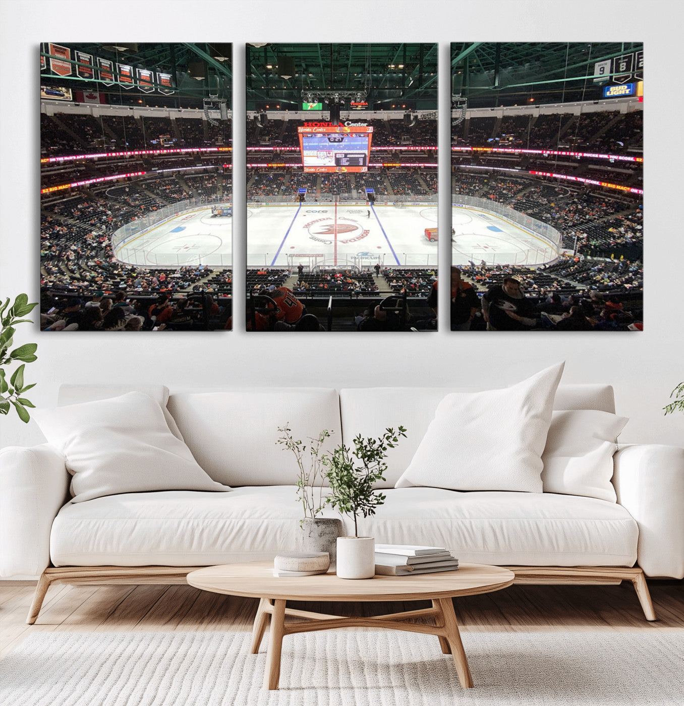 MGV-CV-60X30-3P - Honda Center California Anaheim Ducks Ice Hockey Stadium Canvas Print Wall Art