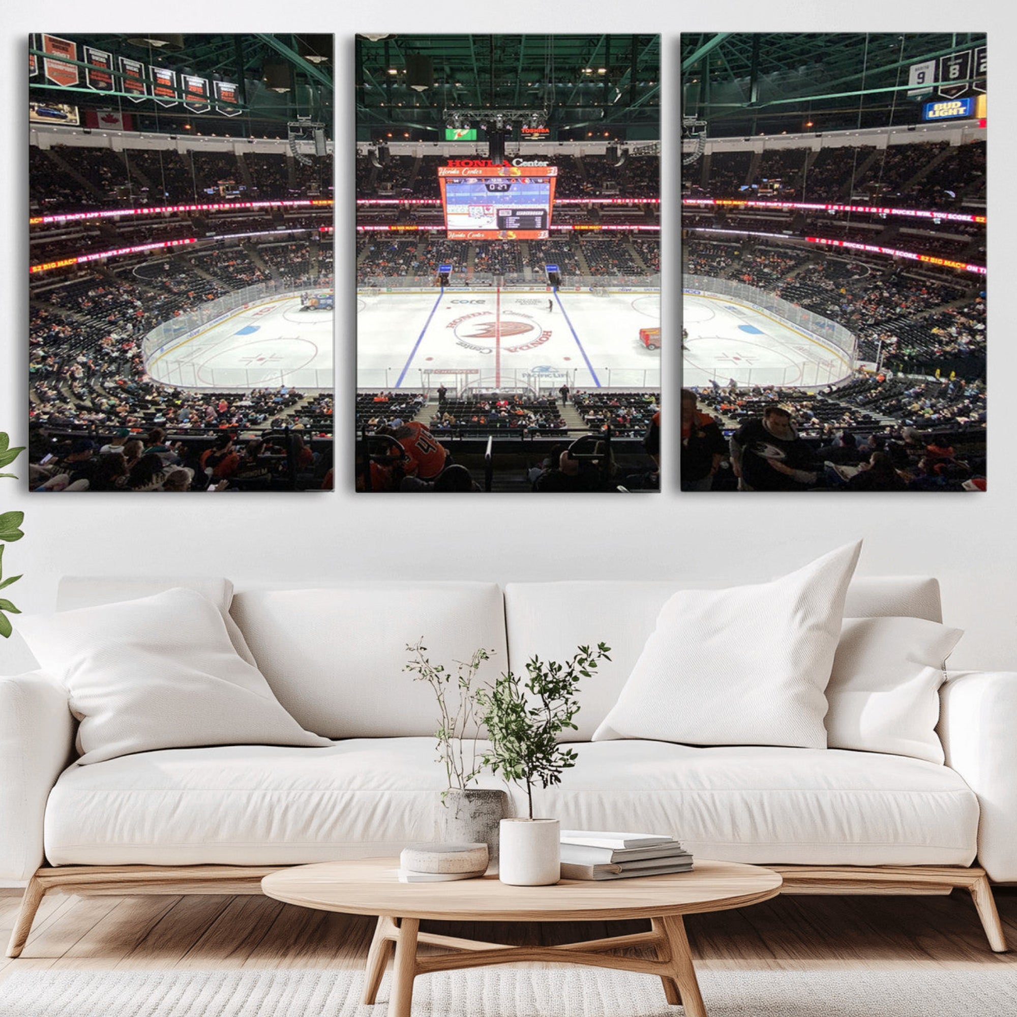 67106-MGV-CV-36X24-Honda Center California Anaheim Ducks Ice Hockey Stadium Canvas Print Wall Art