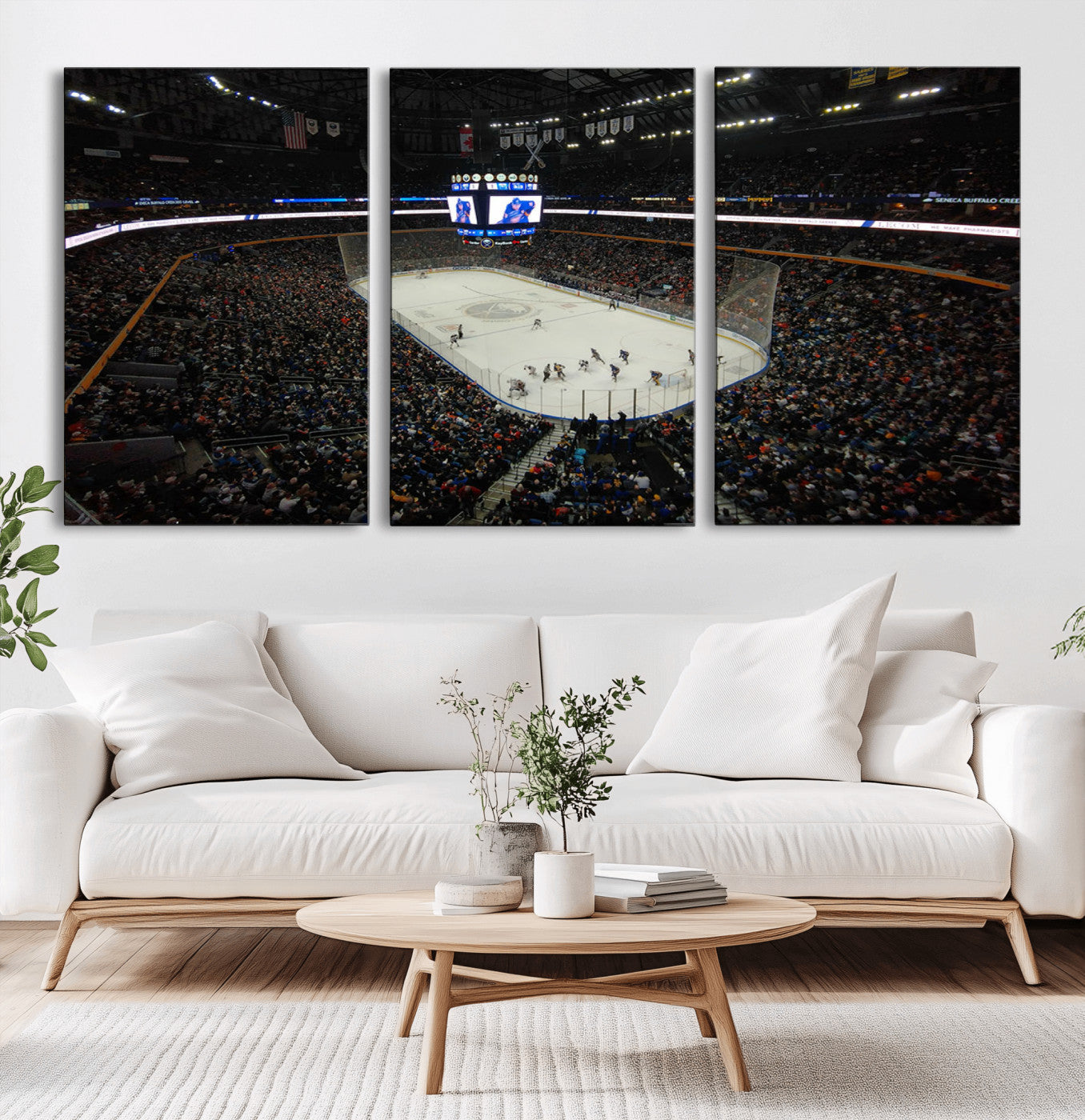 -KeyBank Center New York Buffalo Sabres Hockey Stadium Canvas Print Wall Art