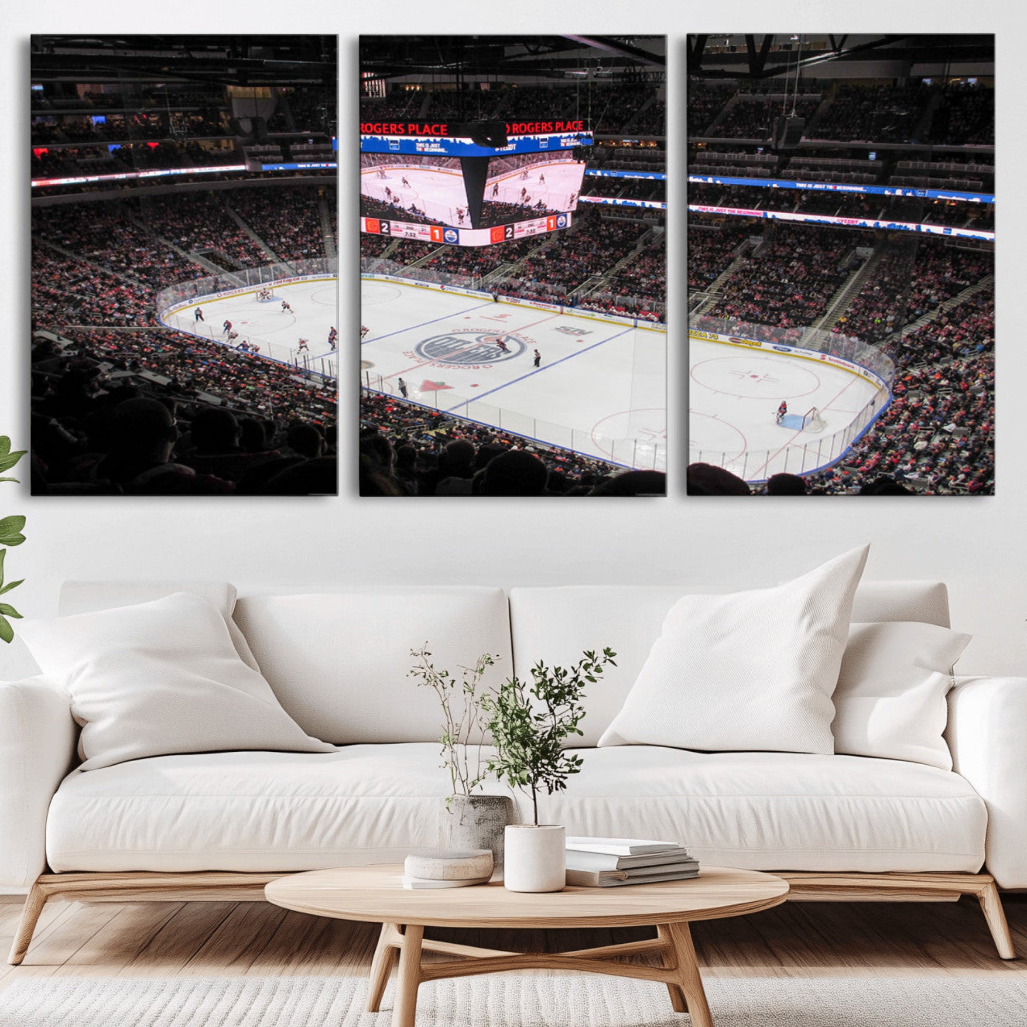 71180-MGV-CV-36X24-Rogers Place Edmonton Oilers Ice Hockey Stadium Wall Art, Rogers Place Edmonton Oilers Wall Art