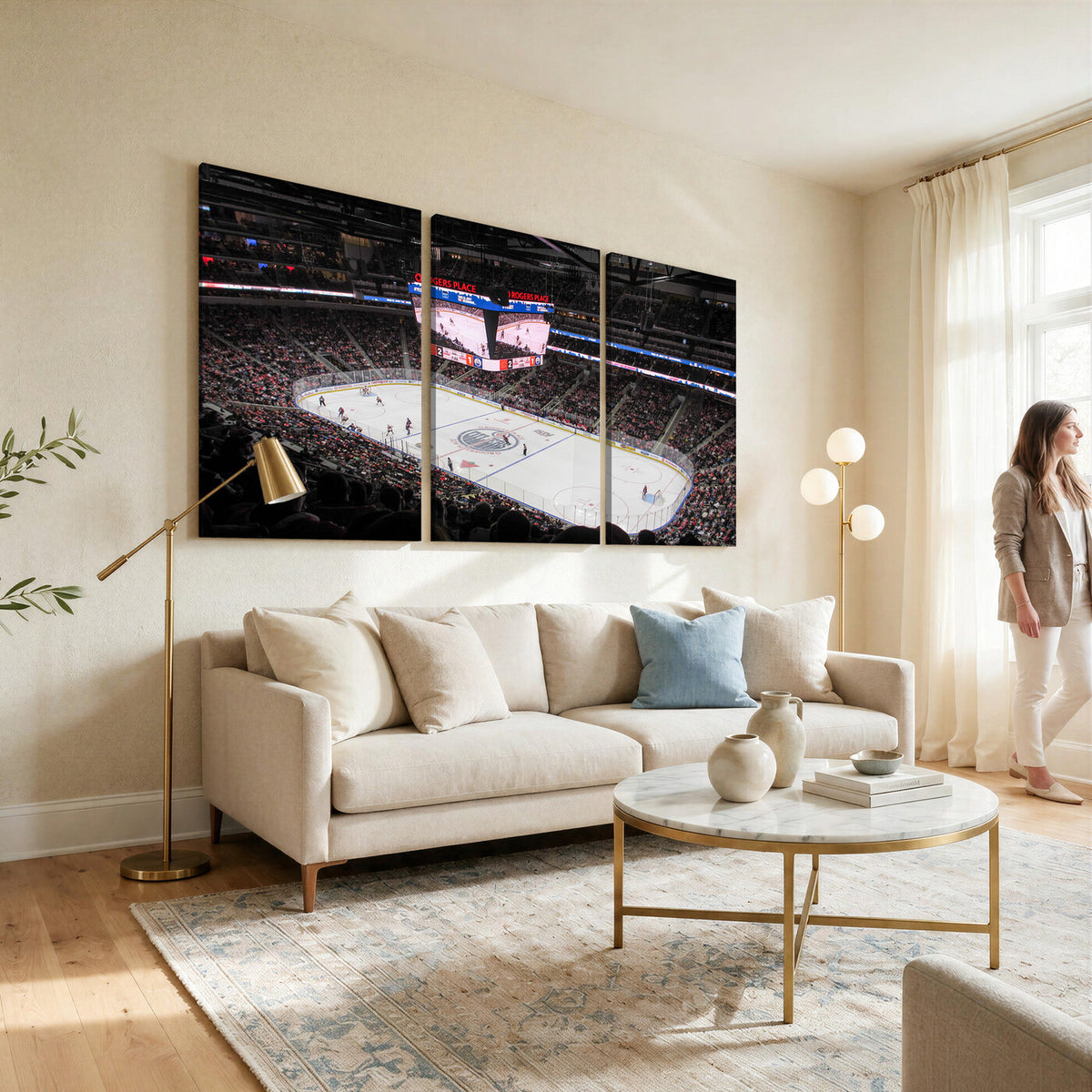 71180-MGV-CV-36X24 - Rogers Place Edmonton Oilers Ice Hockey Stadium Wall Art