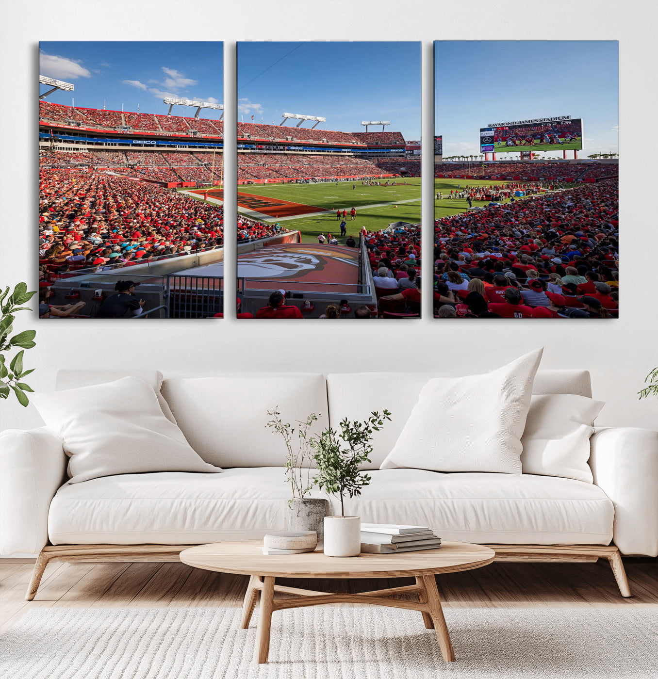 MGV-CV-60X30-3P - Florida Tampa Raymond James Stadium Wall Art Canvas Print - NFL Football Stadium Print