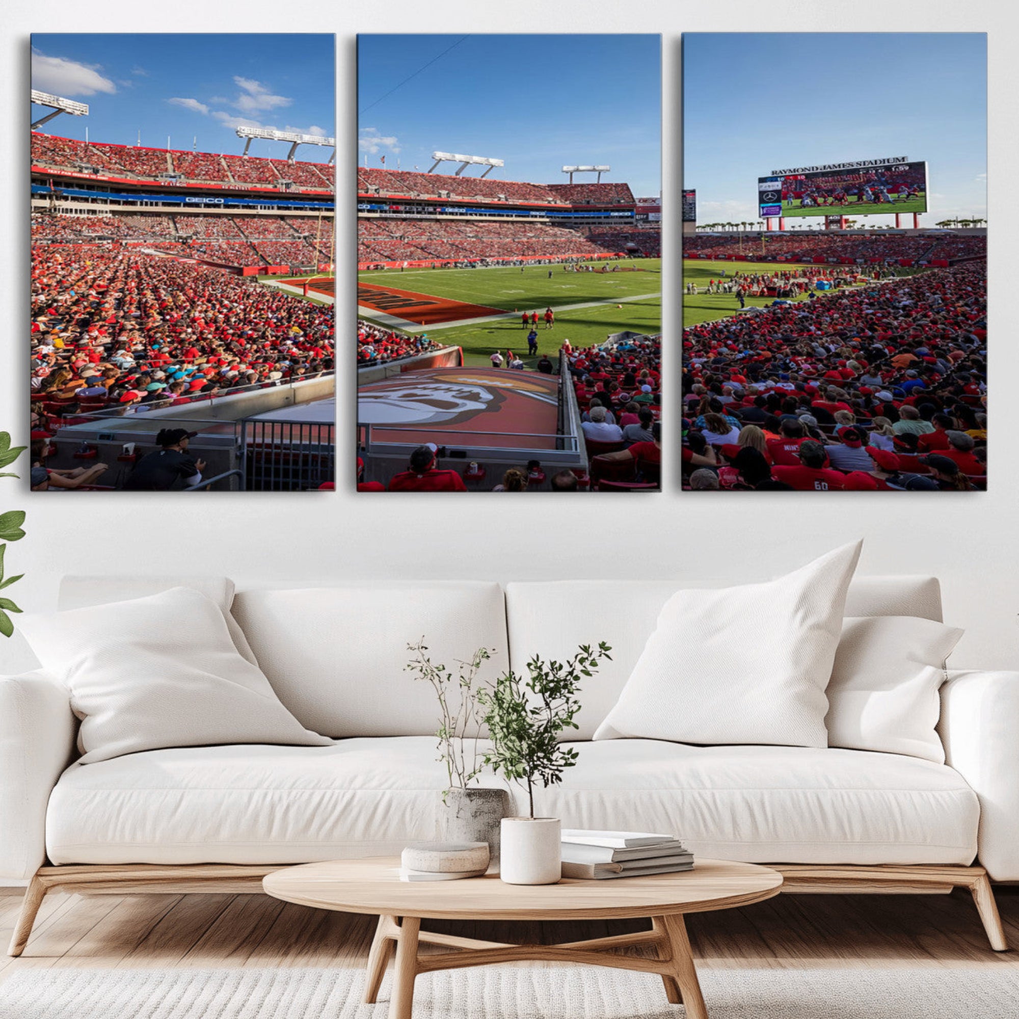 65229-MGV-CV-36X24-Florida Tampa Raymond James Stadium Wall Art Canvas Print - NFL Football Stadium Print