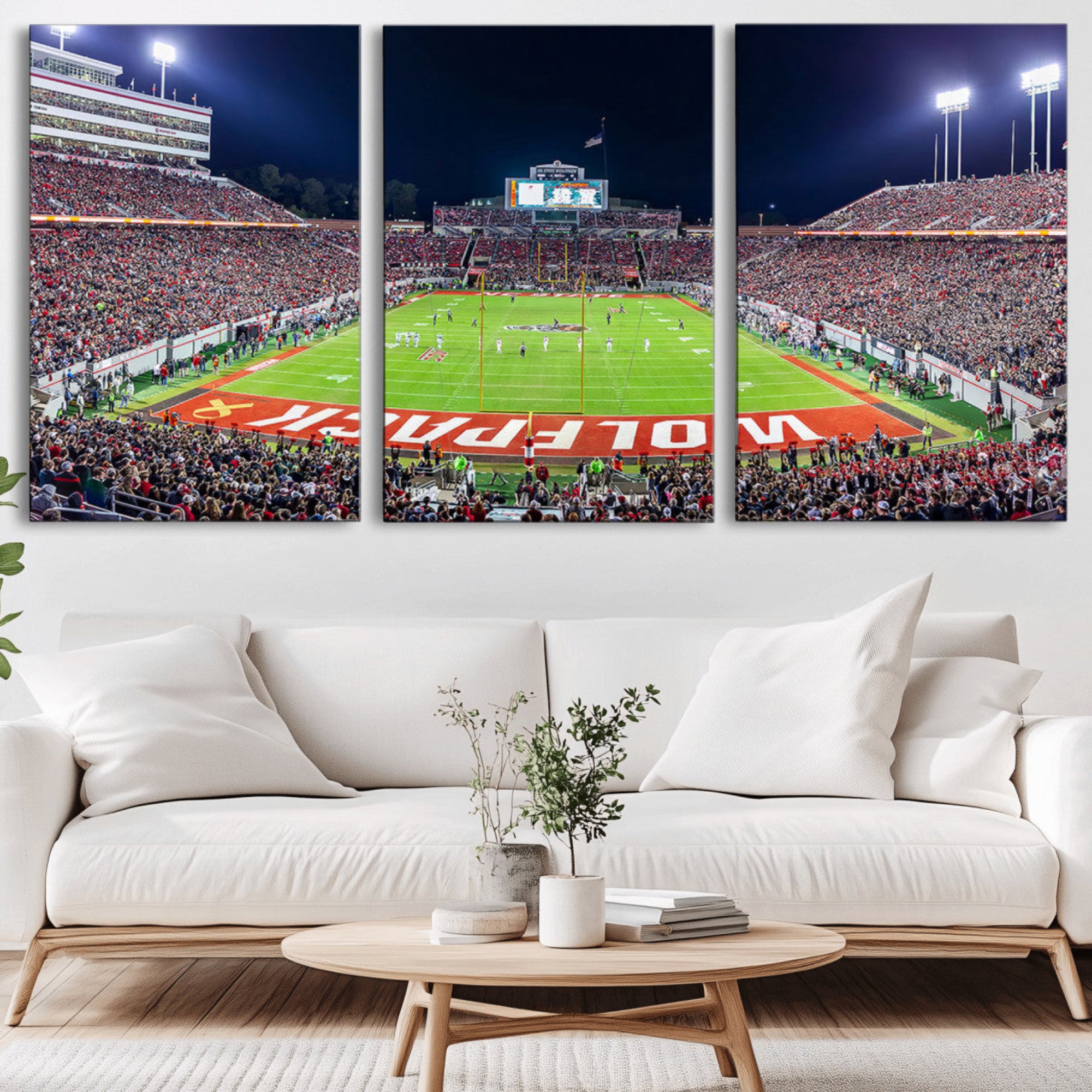 23086-MGV-CV-36X24-NC State Wolfpack Canvas Print - Raleigh Carter-Finley Stadium Wall Art, Football Team Canvas Print