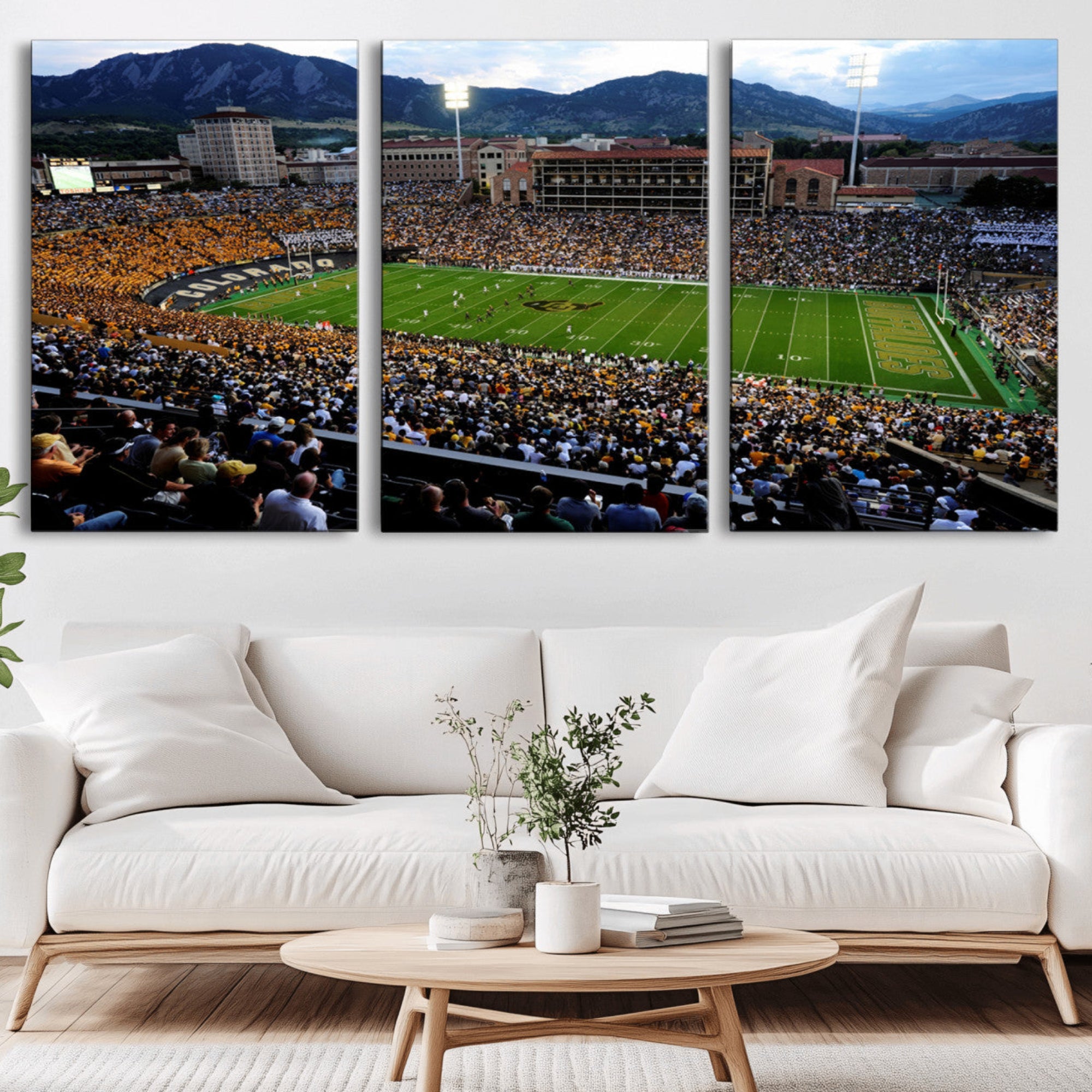 69409-MGV-CV-36X24-Colorado Buffaloes Canvas Print - Boulder Folsom Field Stadium Wall Art Canvas Print, Football Print